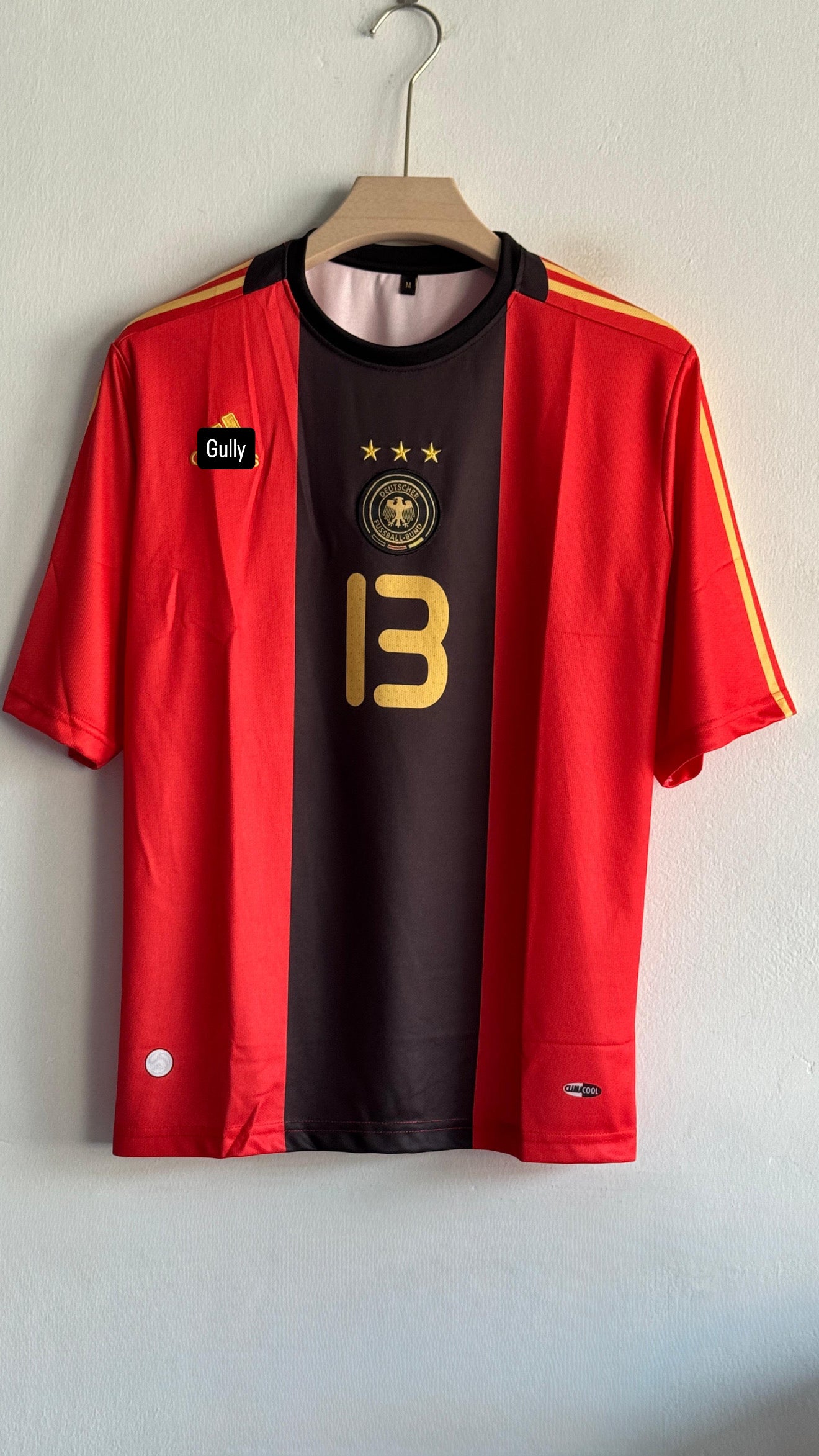 BALLACK GERMANY 2008/09 AWAY KIT FIVE SLEEV EMBROIDERY