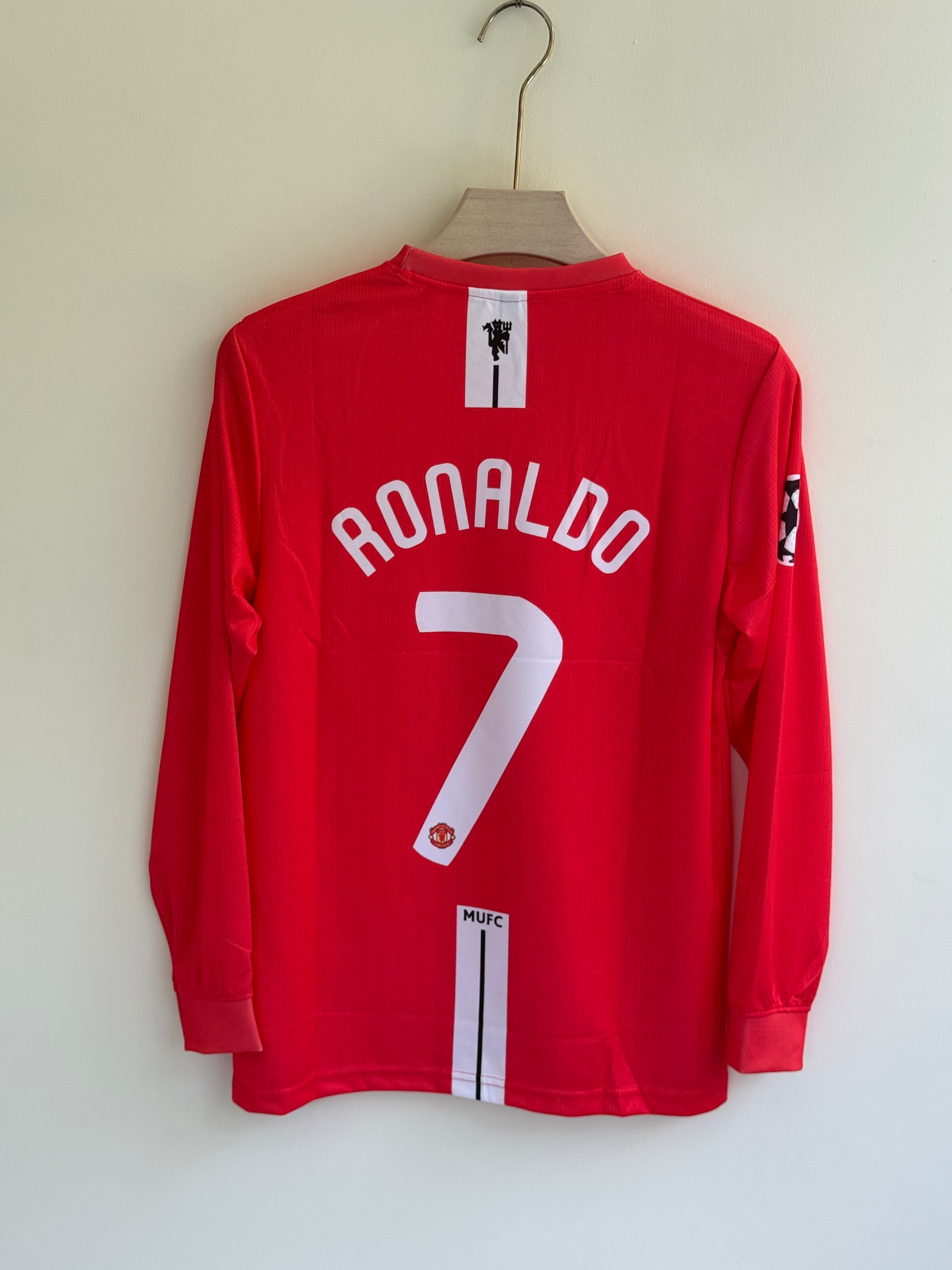 RONALDO UNITED 2008 HOME KIT FULL SLEEV EMBROIDERY