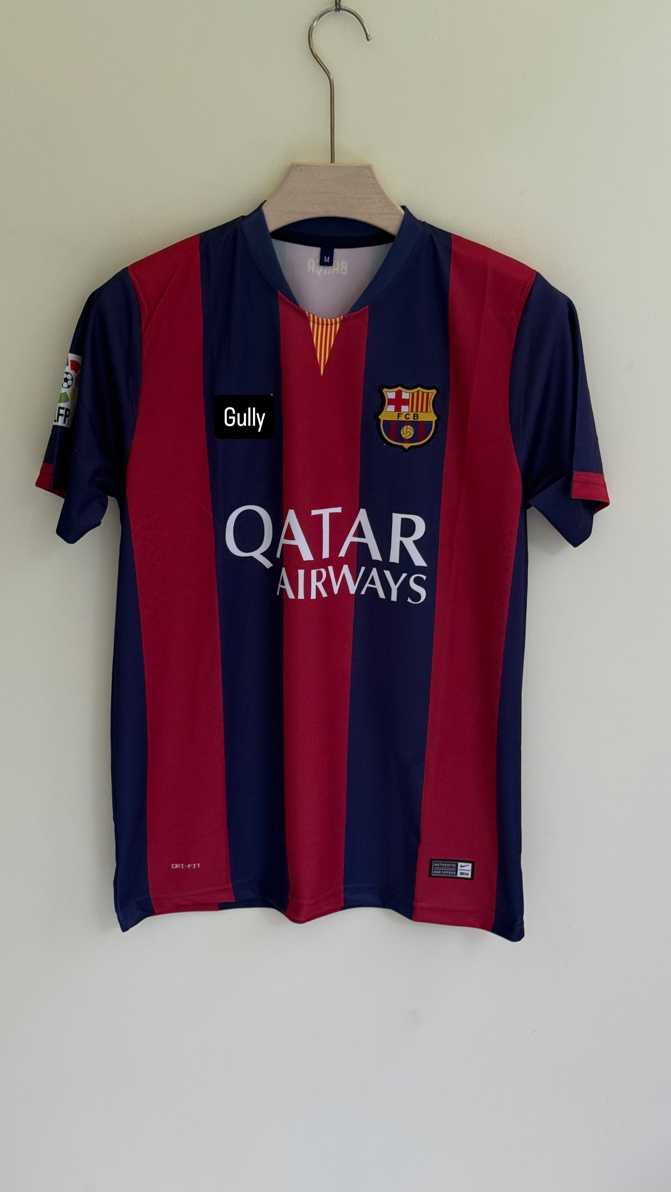 NEYMAR BARCELONA 2014/15 HOME KIT EMBROIDERY