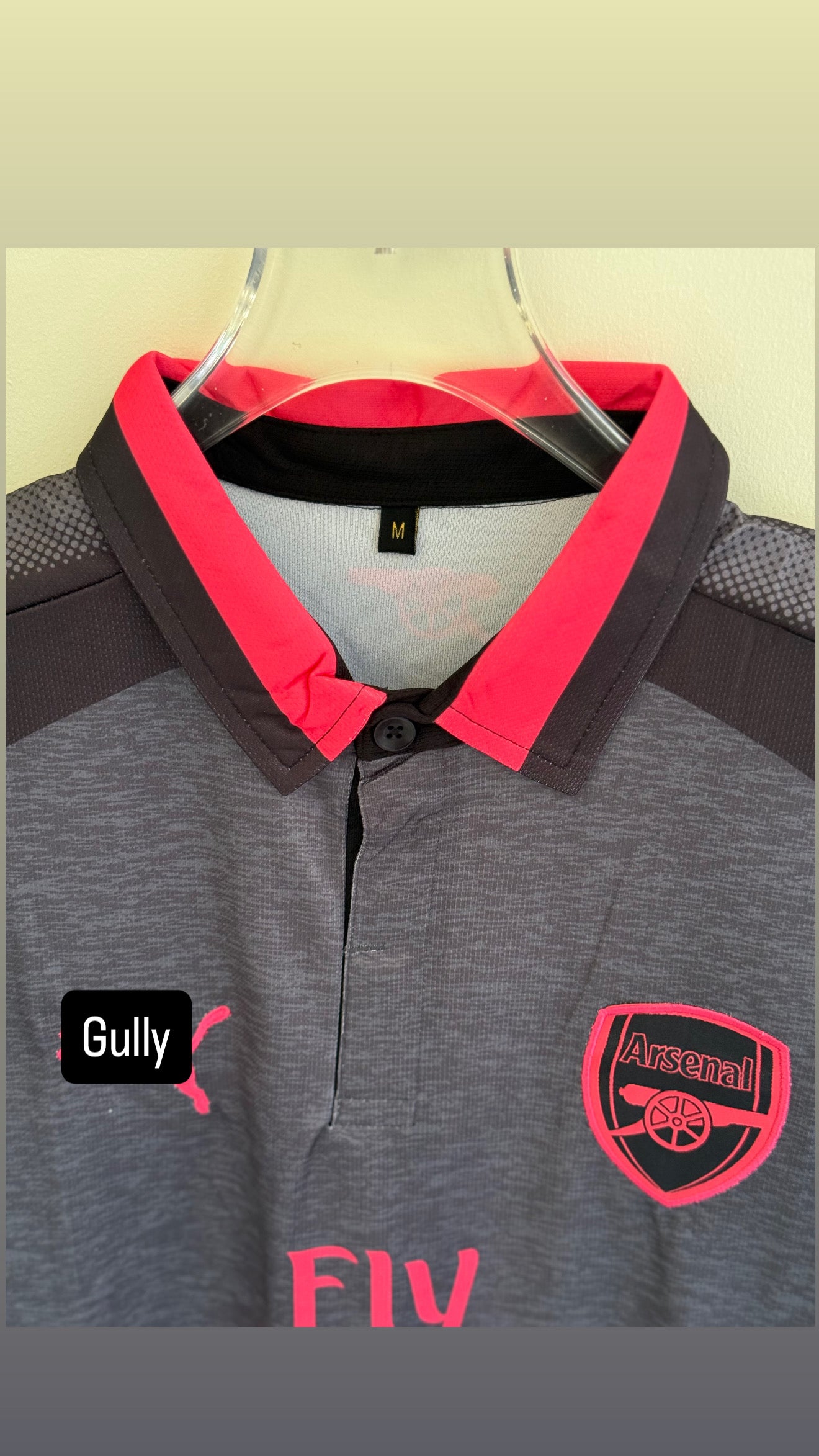 OZIL ARSENAL 2017/18 THIRD KIT POLO EMBROIDERY