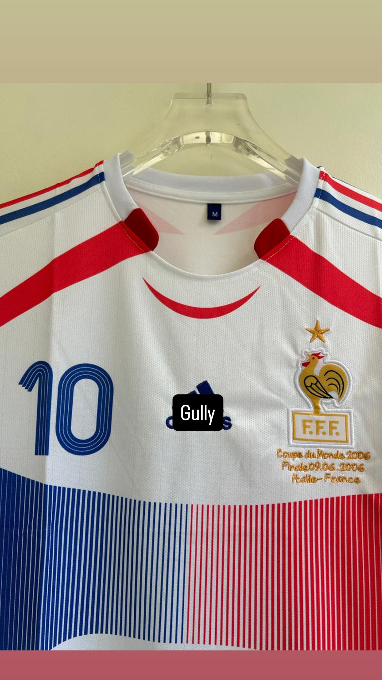 ZIDANE FRANCE 2006 AWAY KIT EMBROIDERY