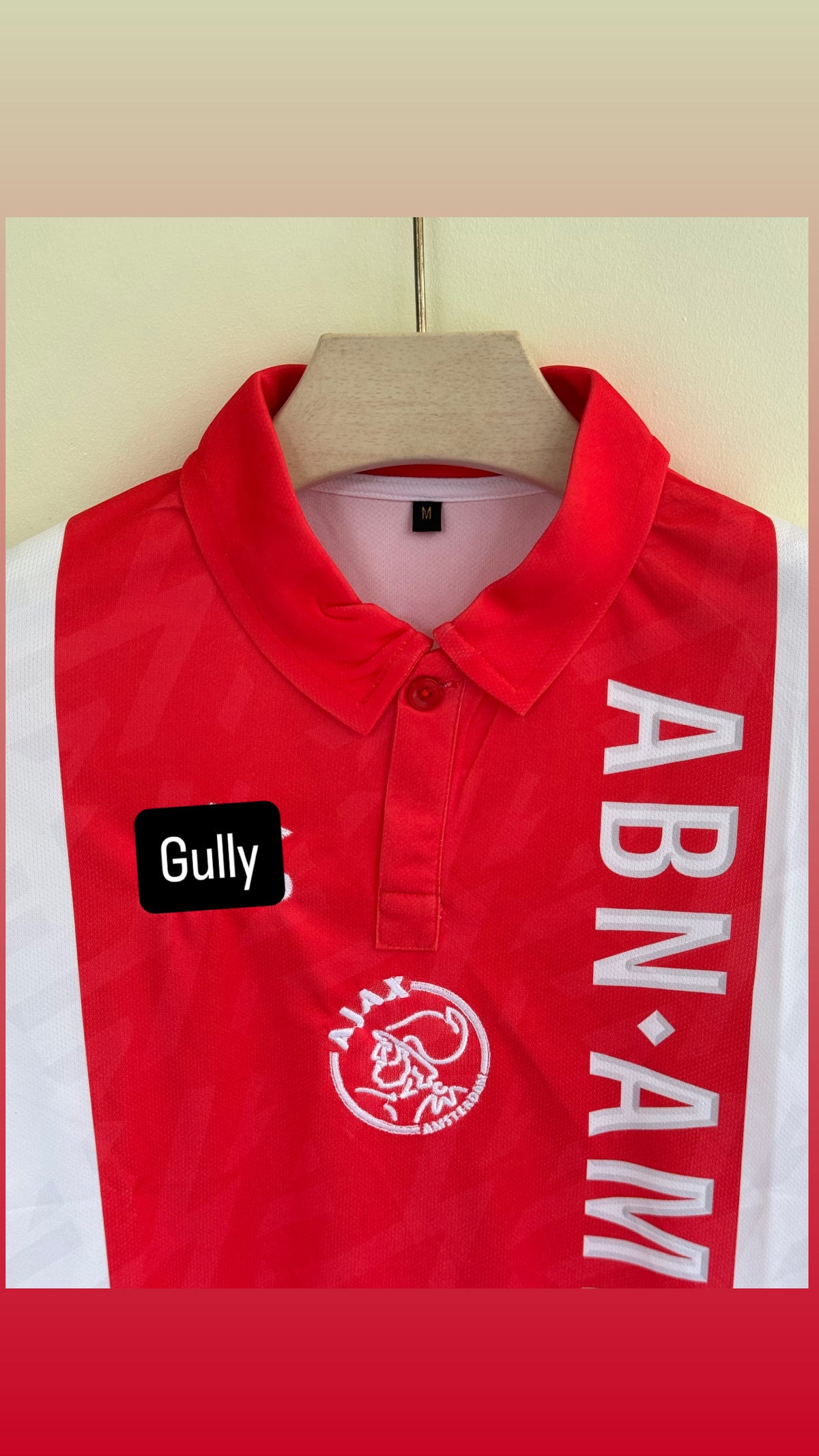 CRUYFF AJAX HOME KIT POLO FIVE SLEEEV EMBROIDERY