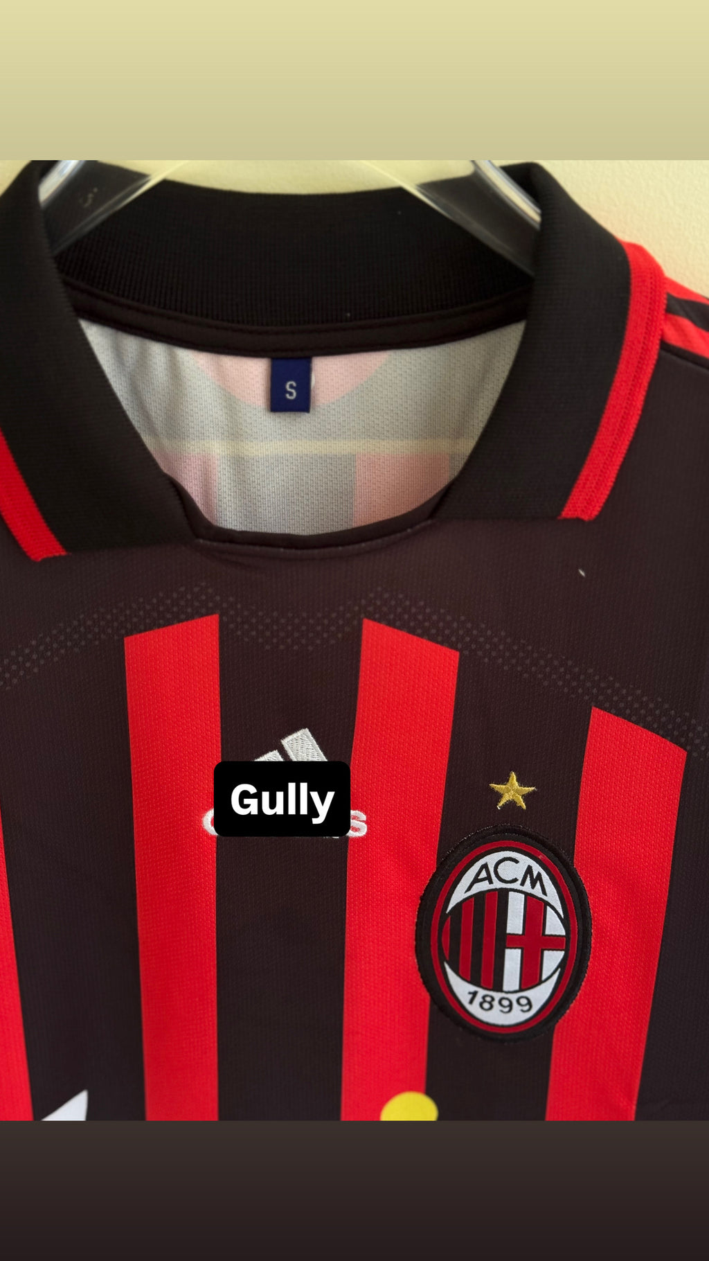 MALDINI AC MILAN POLO 2007/08 HOME KIT EMBROIDERY