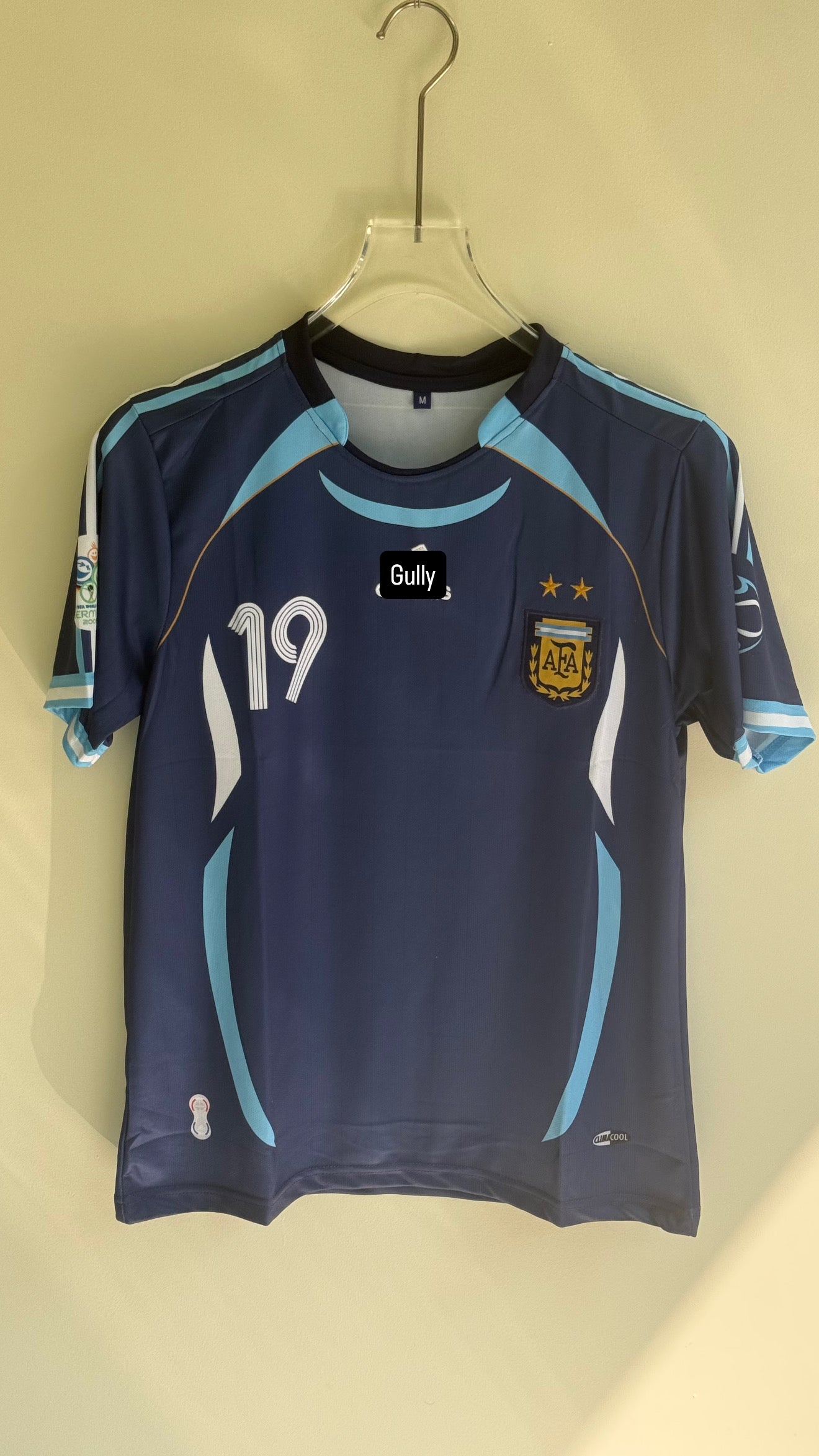 MESSI ARG 2006 AWAY KIT EMBROIDERY