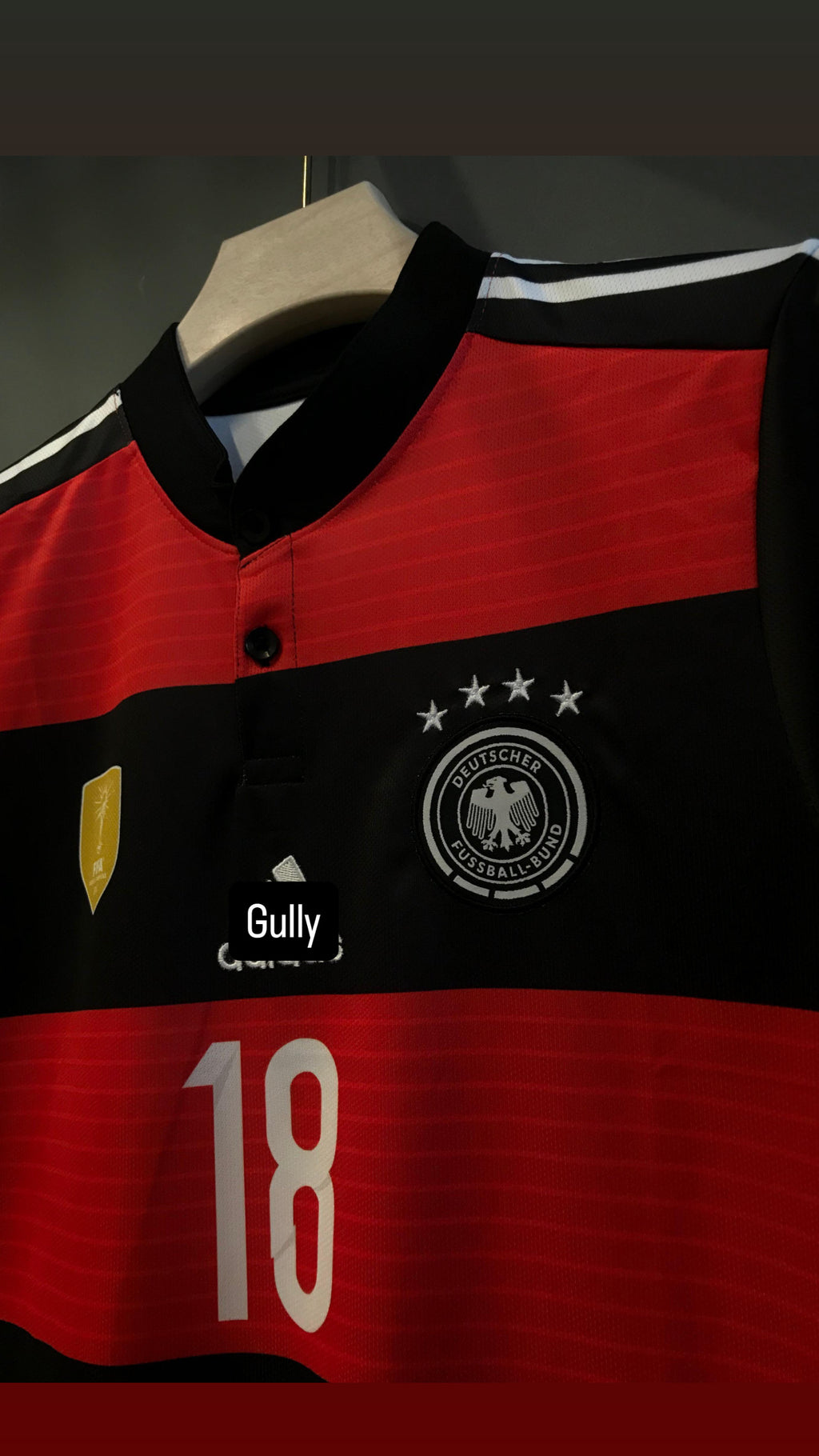 KROOS GERMANY 2014 FIFA WORLD CUP AWAY KIT EMBROIDERY