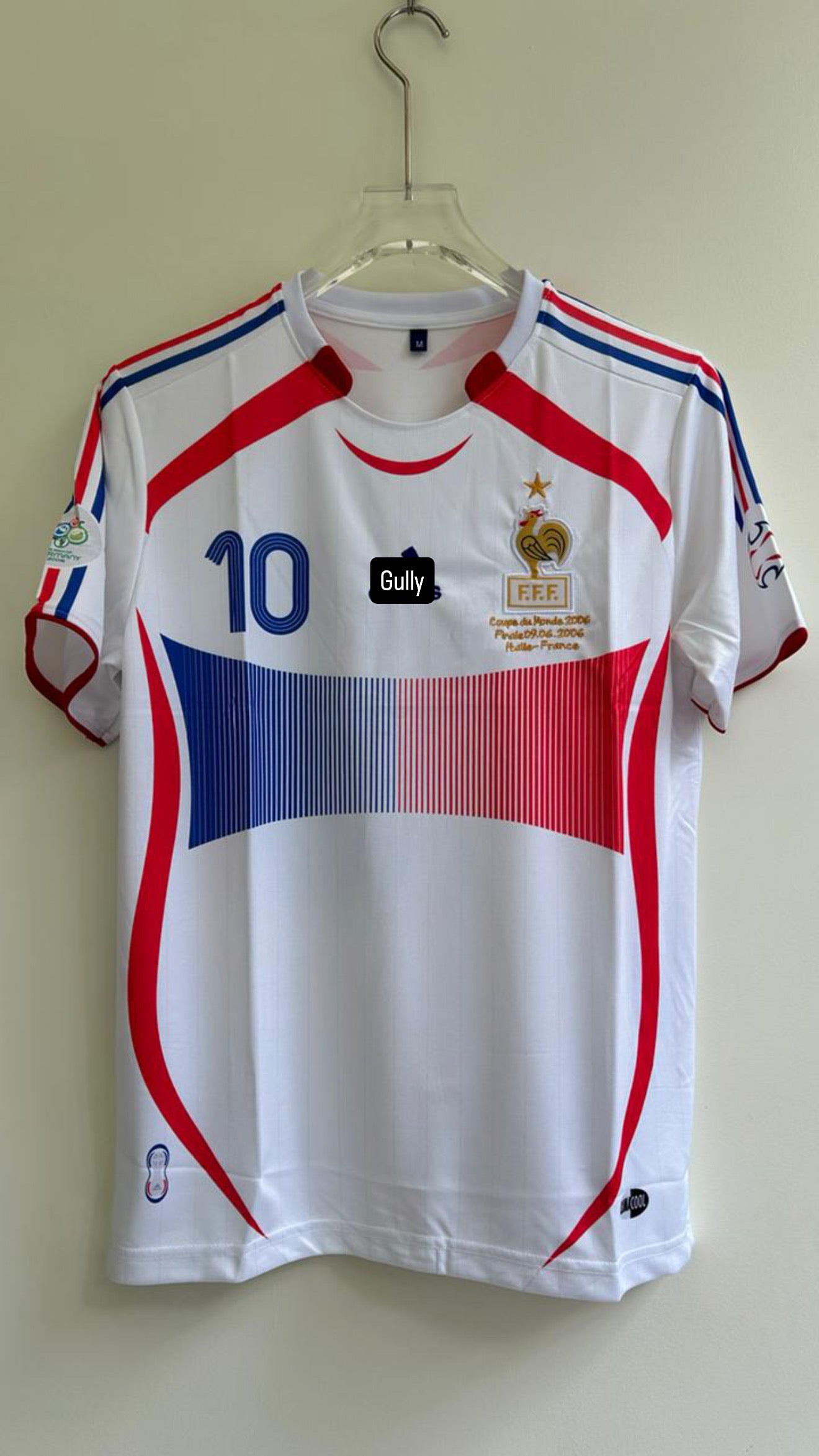 ZIDANE FRANCE 2006 AWAY KIT EMBROIDERY