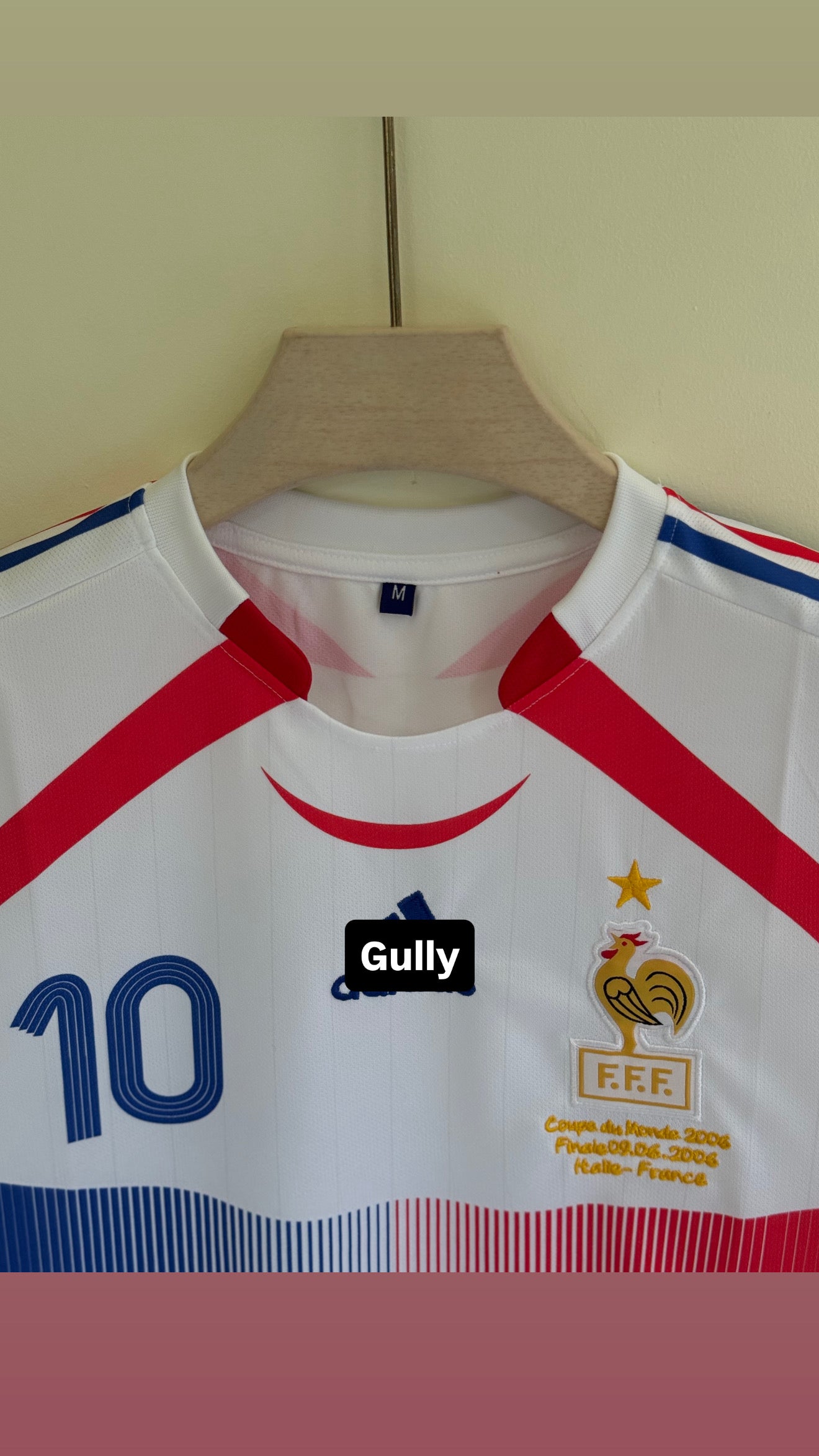 ZIDANE FRANCE 2006 AWAY KIT EMBROIDERY