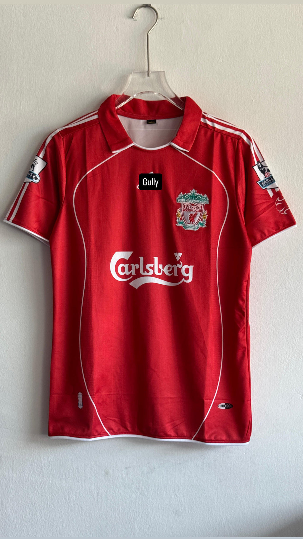 GERRARD LIVERPOOL 2006 HOME KIT POLO EMBROIDERY