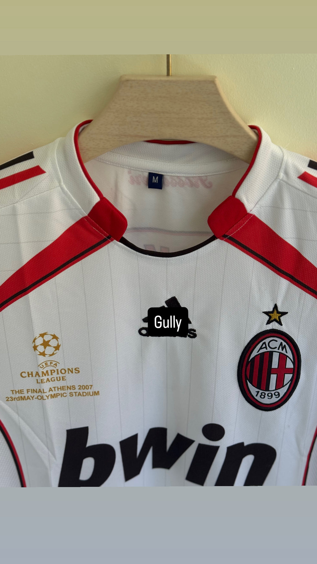 KAKA AC MILAN 2006/07 AWAY KIT FULL SLEEV EMBROIDERY