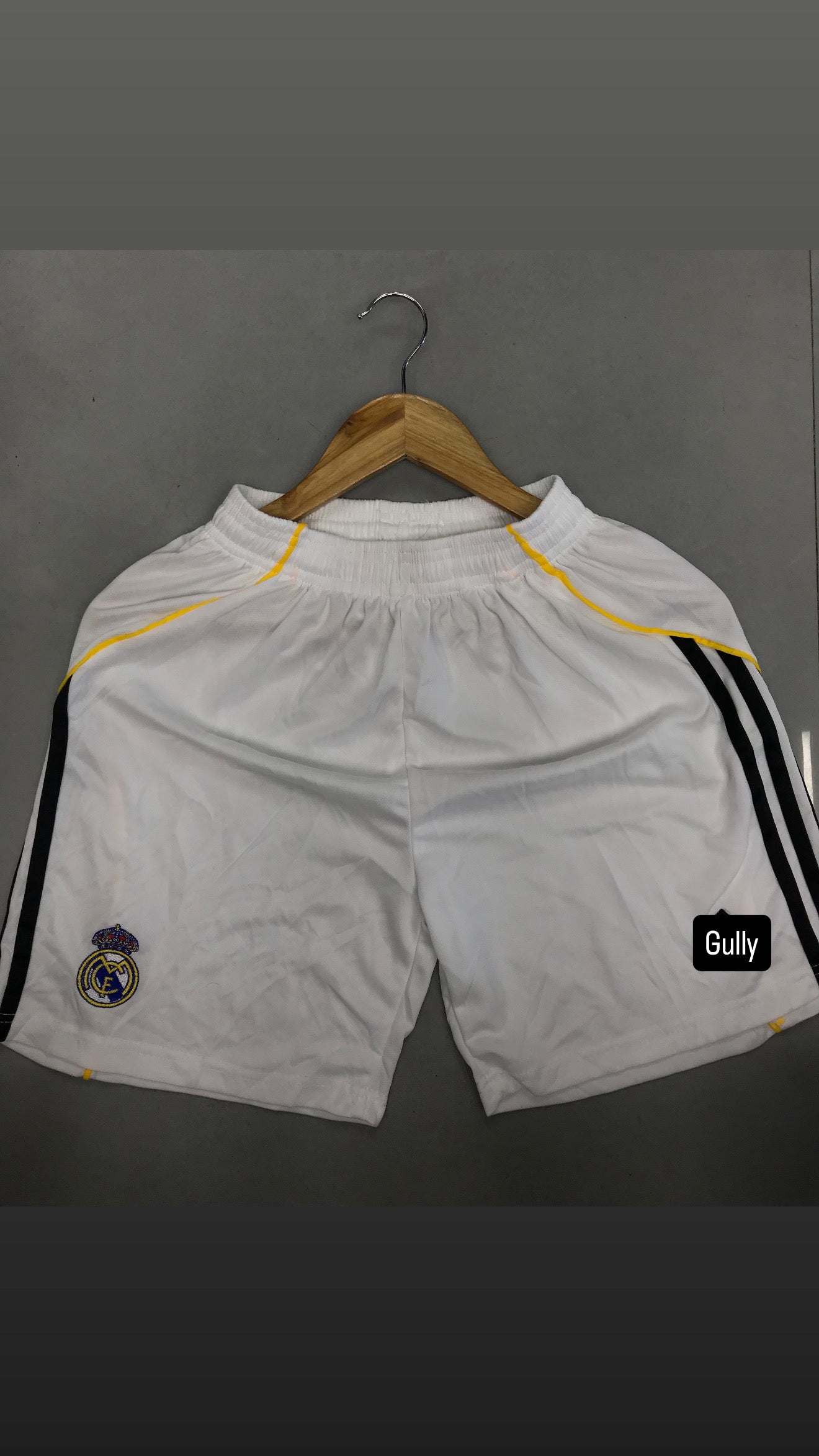 REAL MADRID  WHITE SHORTS EMBROIDERY