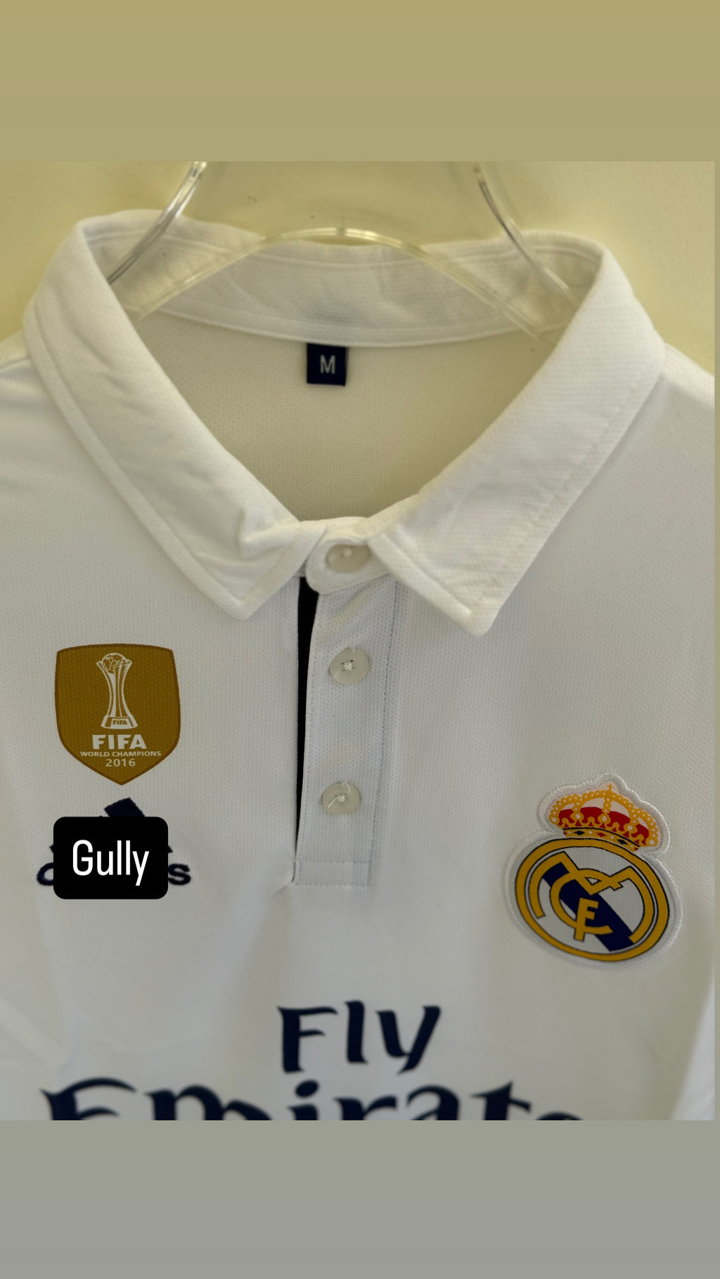 RONALDO REAL MADRID 2016 HOME KIT POLO FULL SLEEV EMBROIDERY