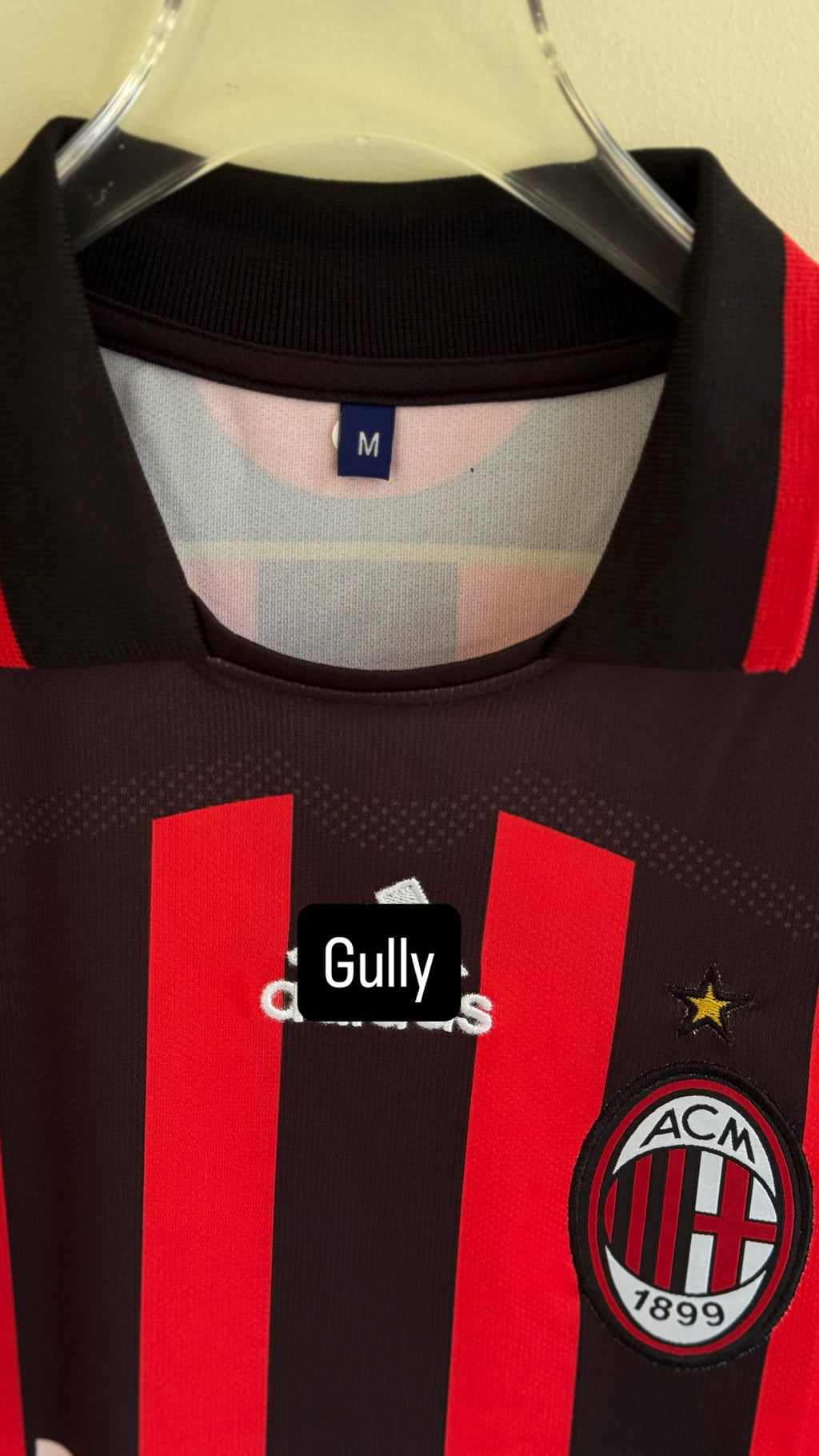 MALDINI AC MILAN HOME KIT 2006/07 POLO FULL SLEEV EMBROIDERY