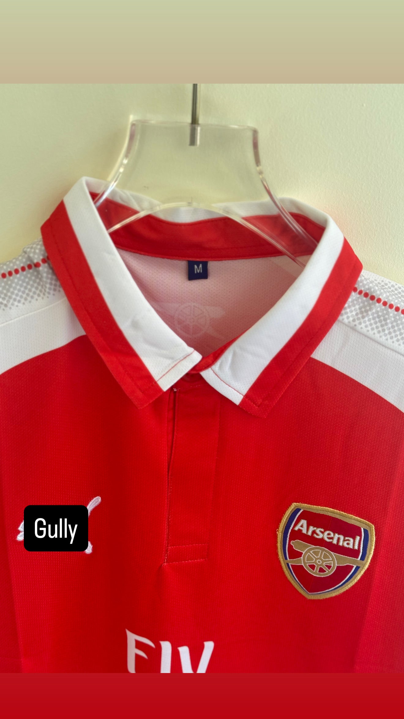 OZIL ARSENAL HOME KIT   2017/18 POLO EMBROIDERY