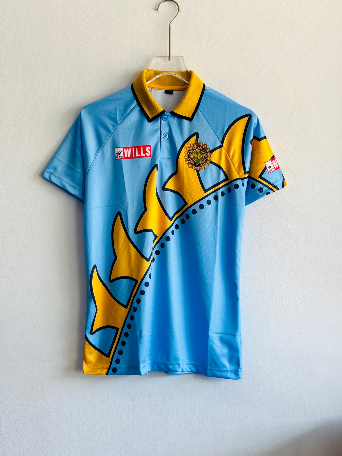 TENDULKAR INDIAN ODI JERSEY 1999 POLO EMBROIDERY