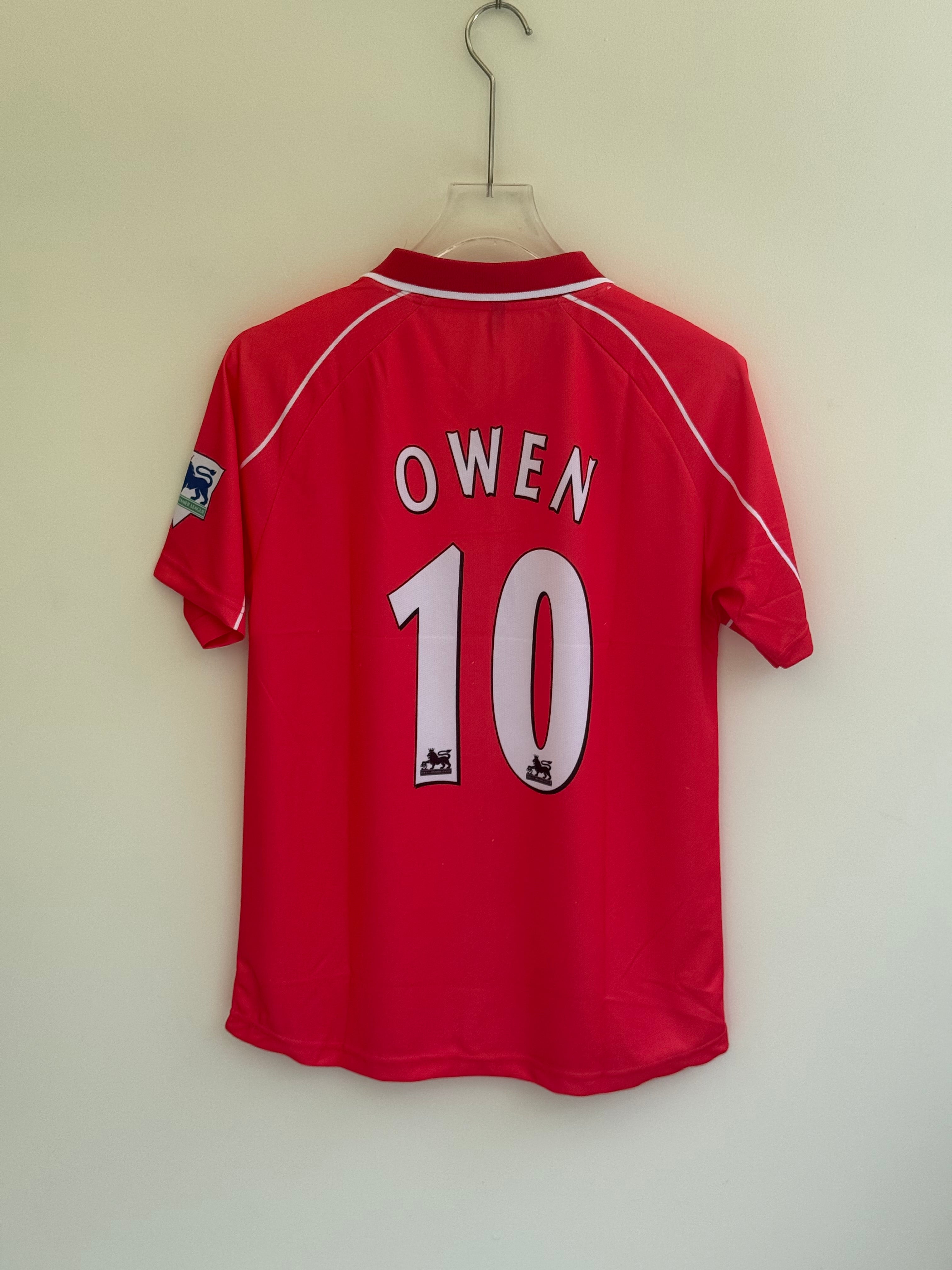 OWEN LIVERPOOL 2000/02 HOME KIT POLO EMBROIDERY