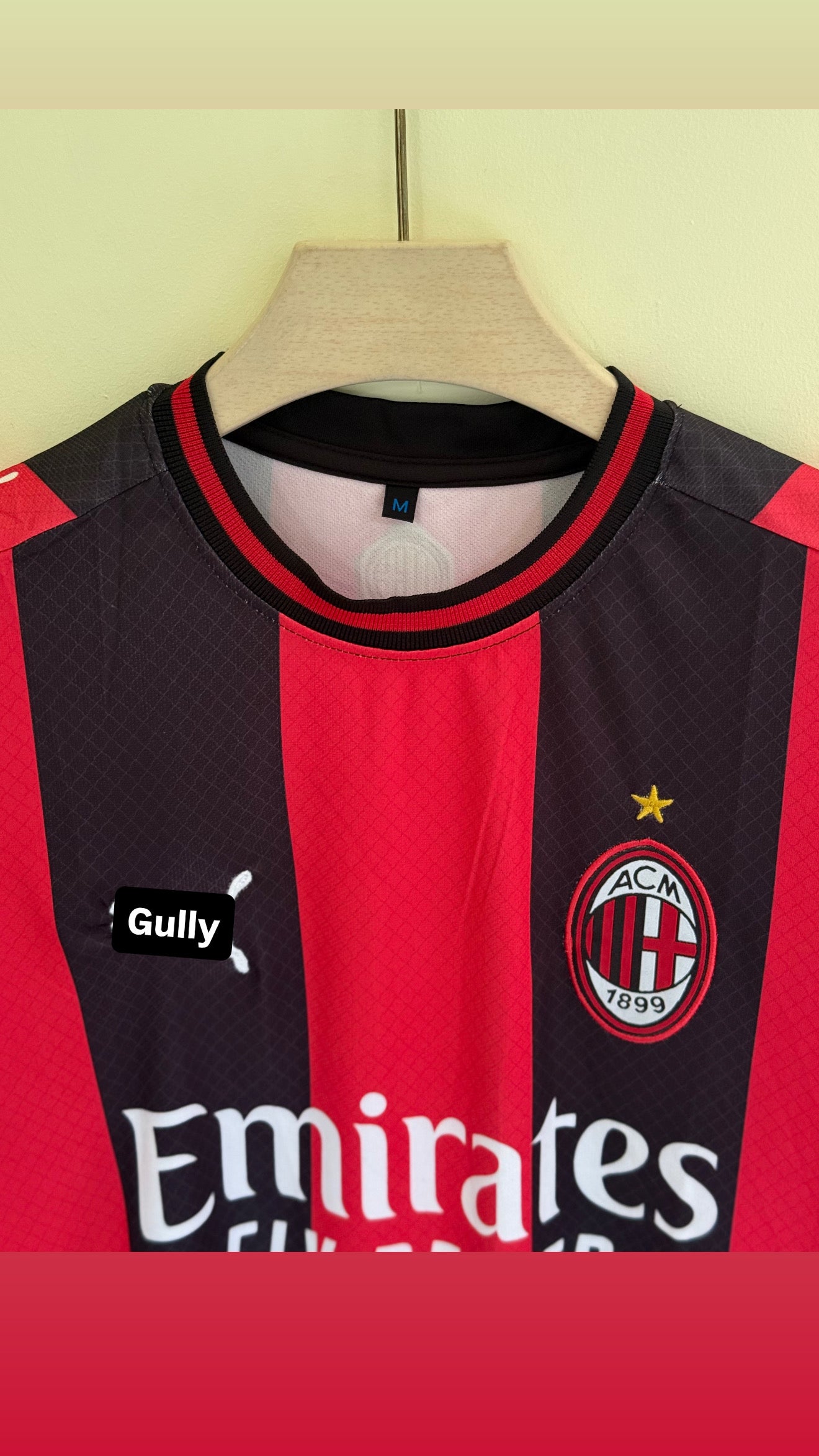 PULISIC AC MILAN HOME KIT 26/27 EMBROIDERY