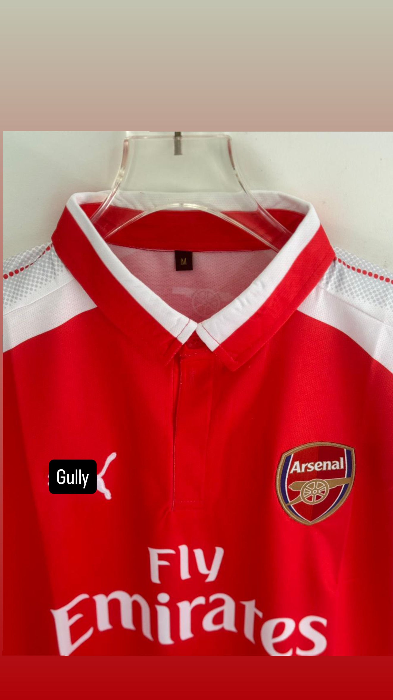 OZIL ARSENAL HOME KIT 2017 POLO EMBROIDERY