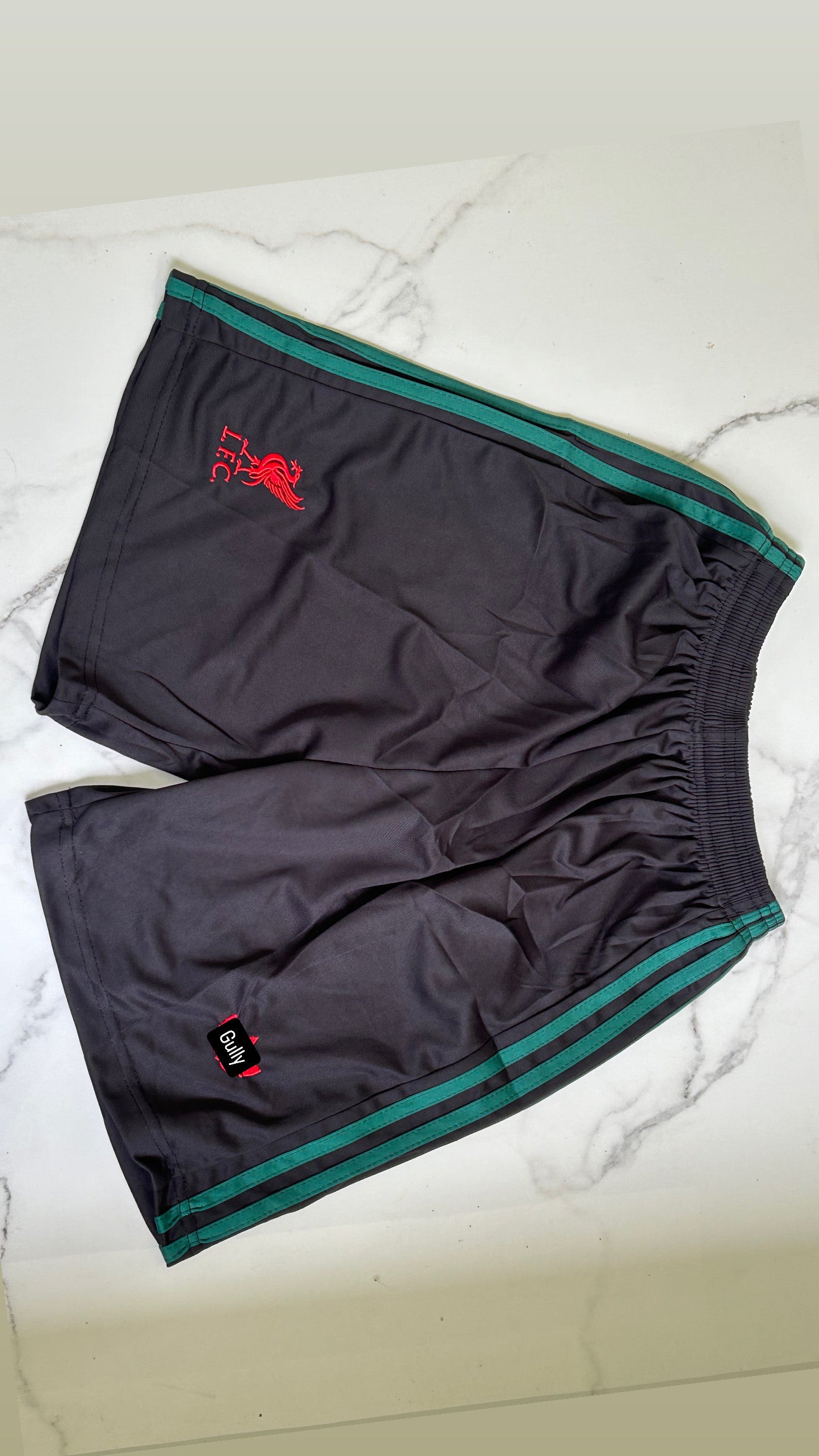 LIVERPOOL BLACK SHORTS EMBROIDERY