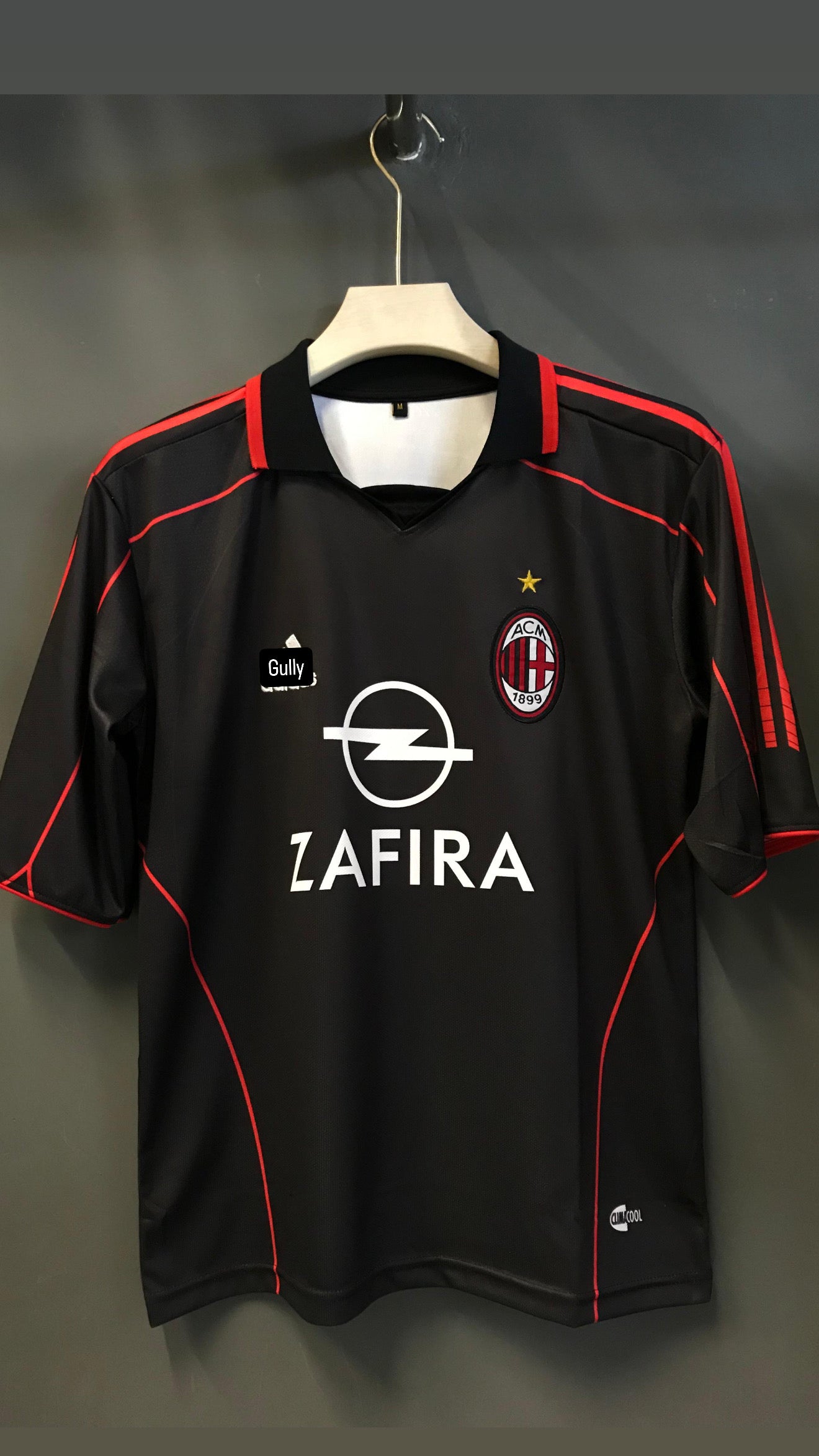 SHEVCHENKO AC MILAN 2005/06 AWAY POLO FIVE SLEEV EMBROIDERY