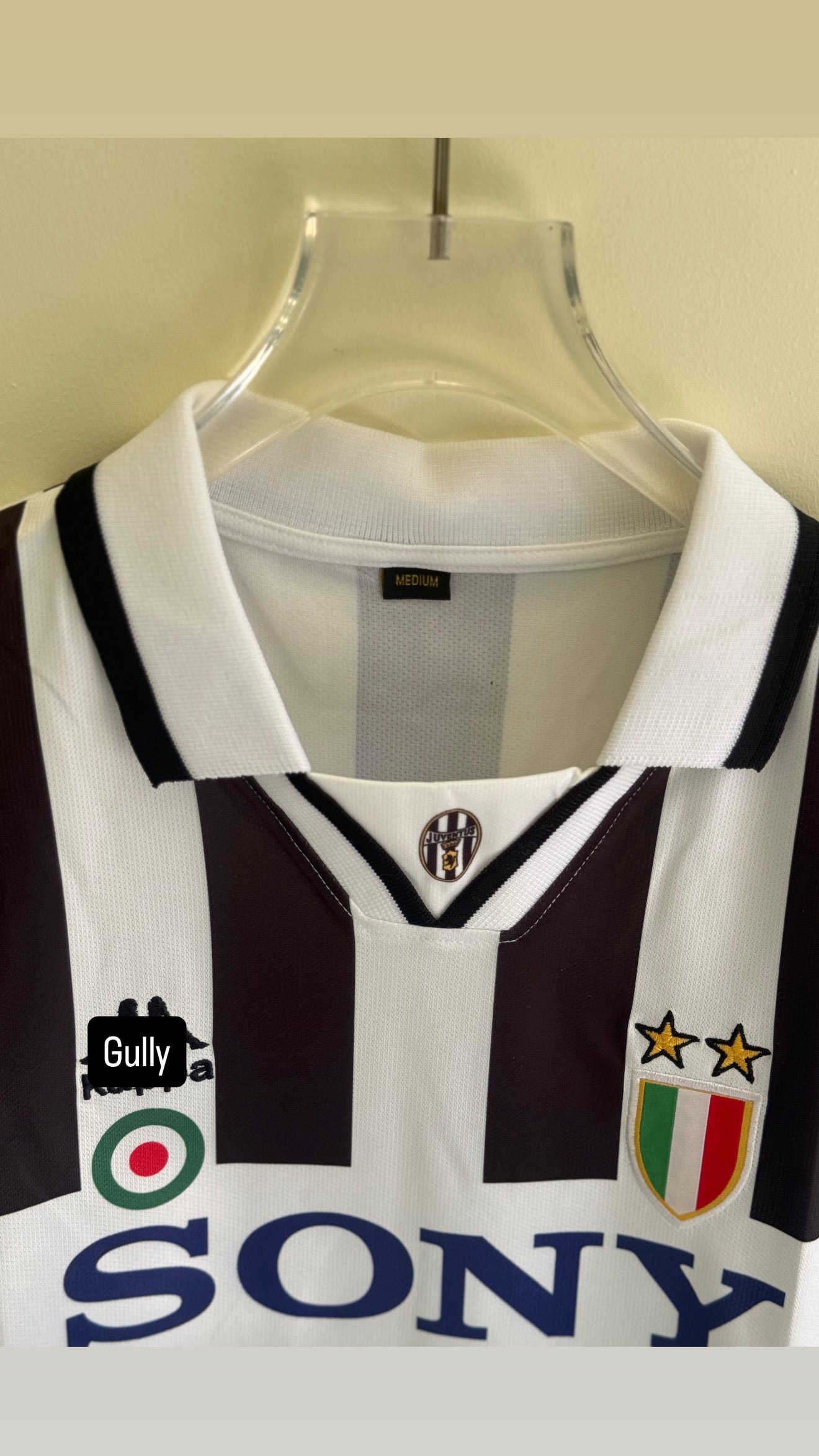 DEL PIERO JUVENTUS 1995/96 HOME KIT POLO EMBROIDERY