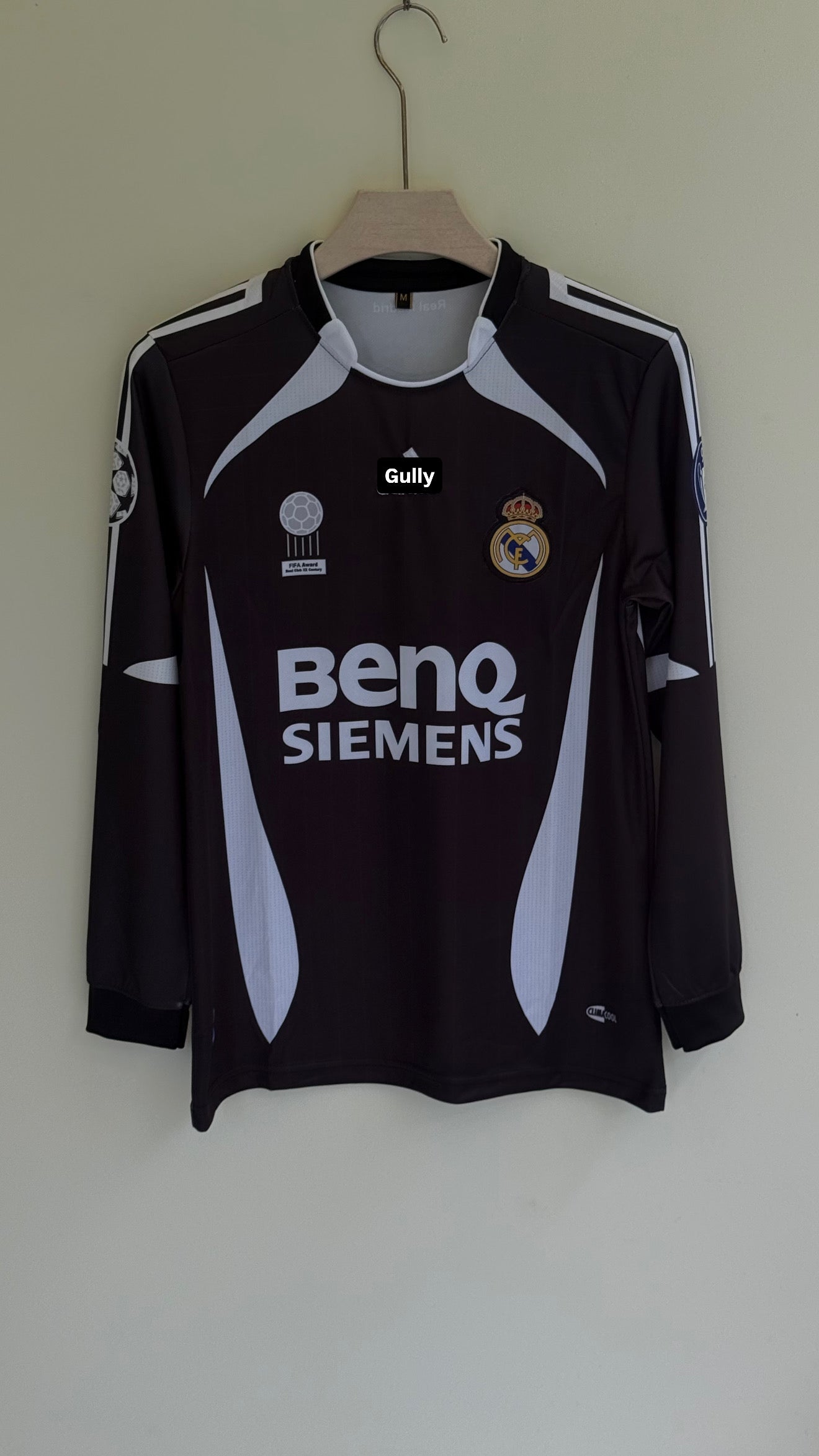 BECKHAM REAL MADRID 2006/07 AWAY FULL SLEEV EMBROIDERY
