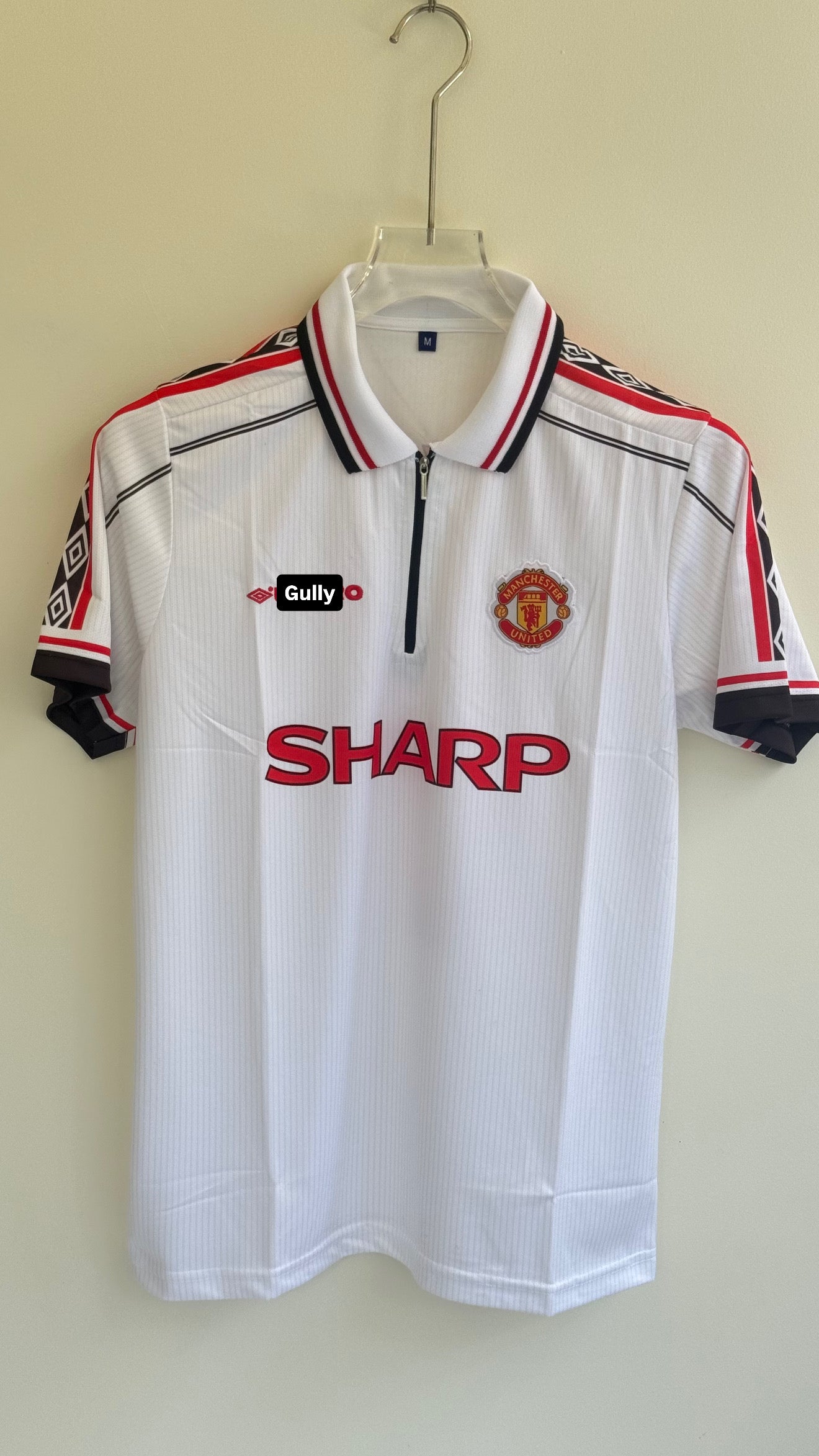 BECKHAM UNITED 1998/99 AWAY KIT POLO EMBROIDERY