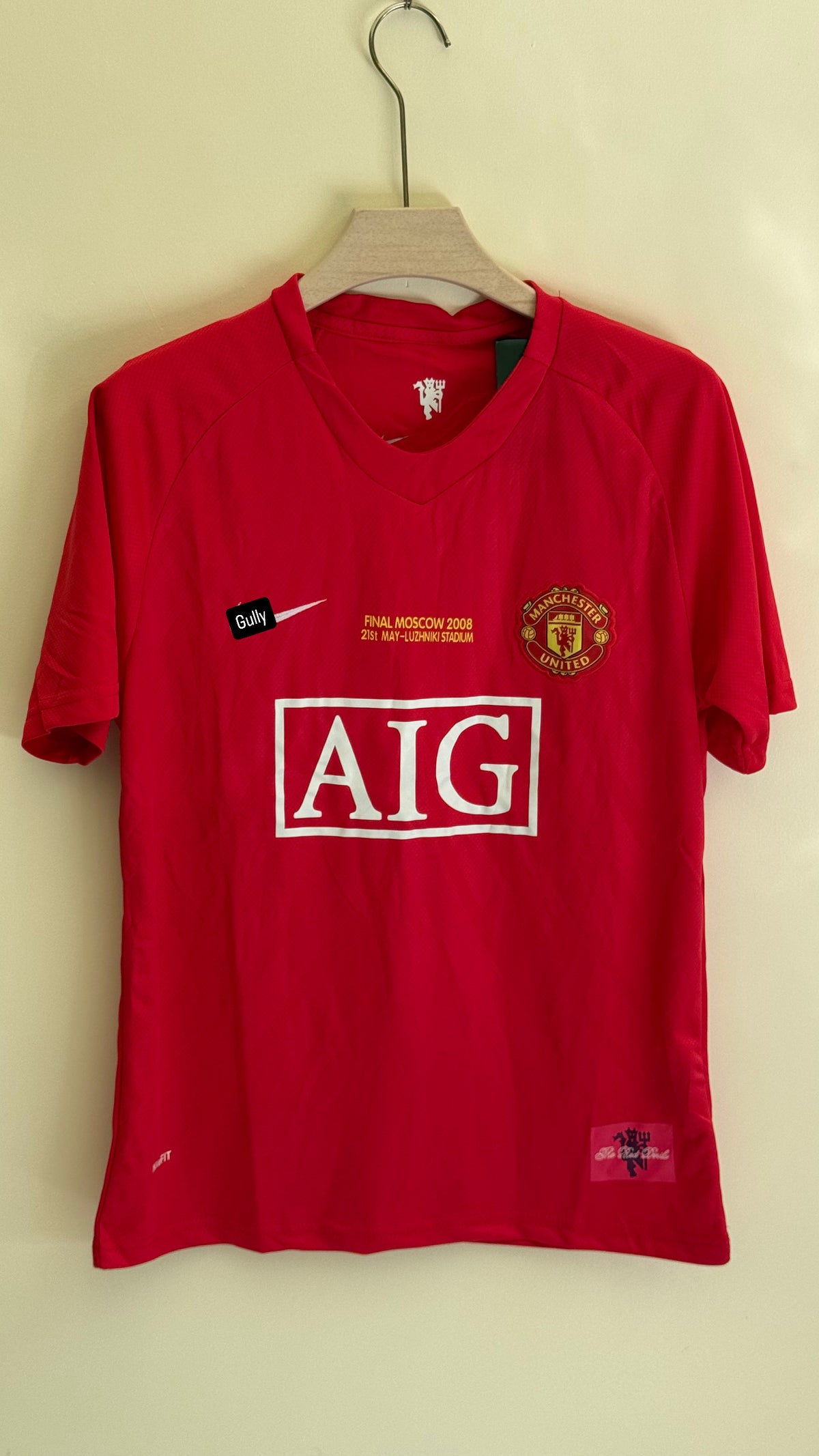 MANCHESTER UNITED 2008 HOME KIT MASTER QUALITY EMBROIDERY - Small