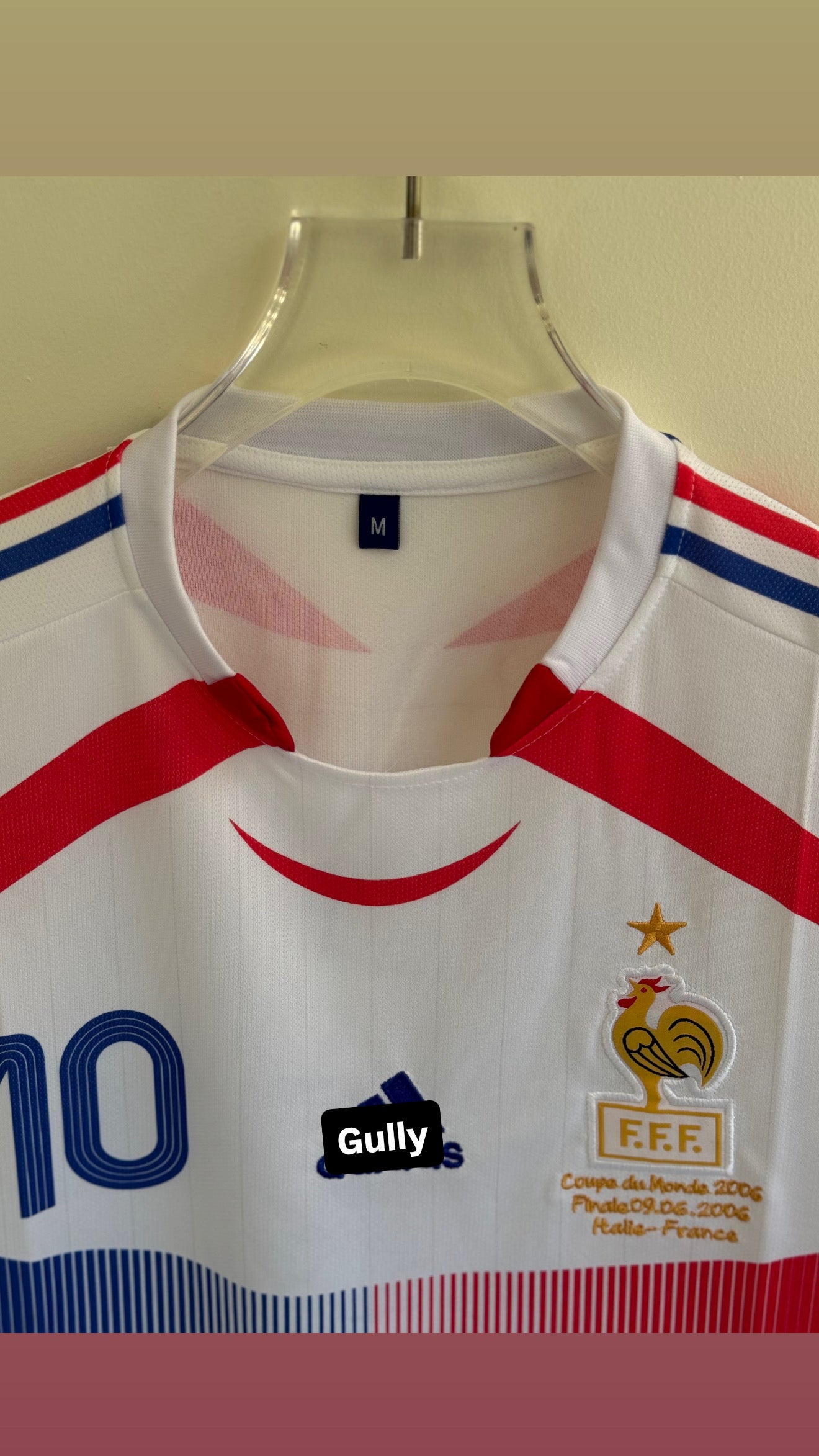 ZIDANE FRANCE AWAY FULL SLEEV EMBROIDERY