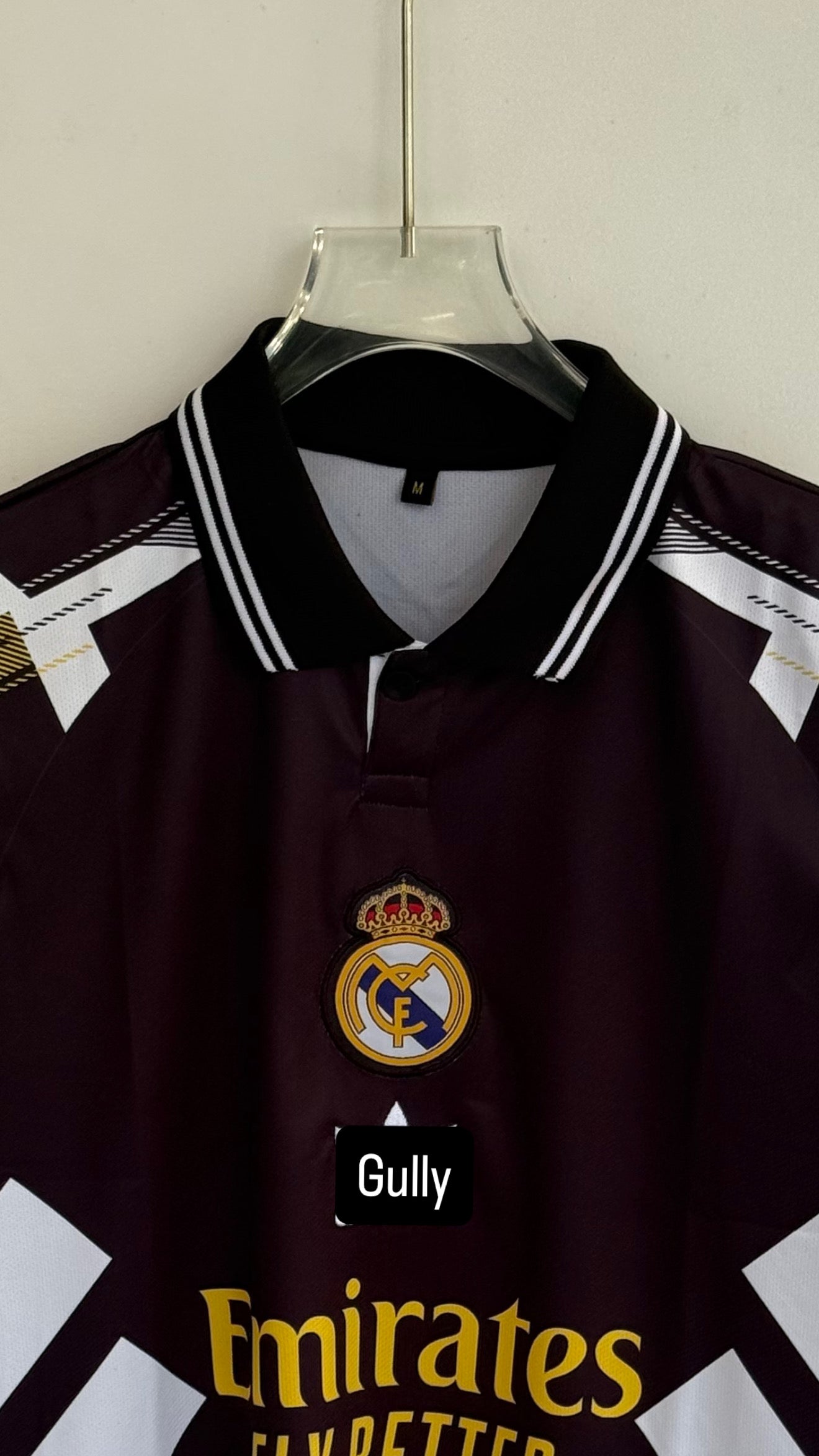 RONALDO REAL MADRID SPECIAL KIT BLACK POLO EMBROIDERY