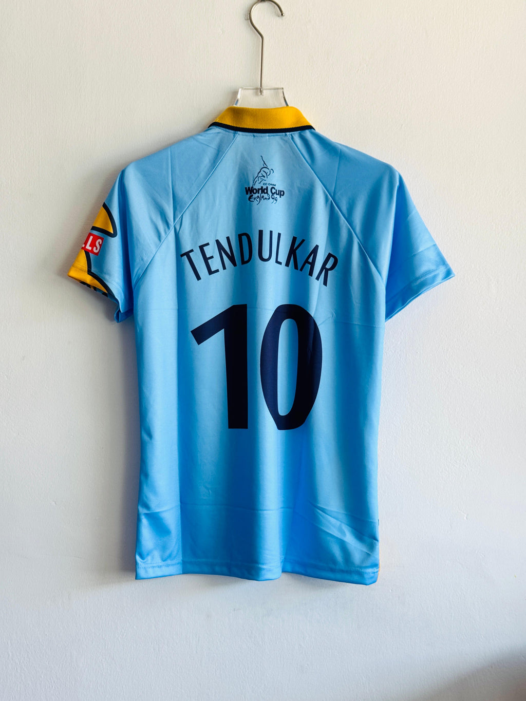 TENDULKAR INDIAN ODI JERSEY 1999 POLO EMBROIDERY