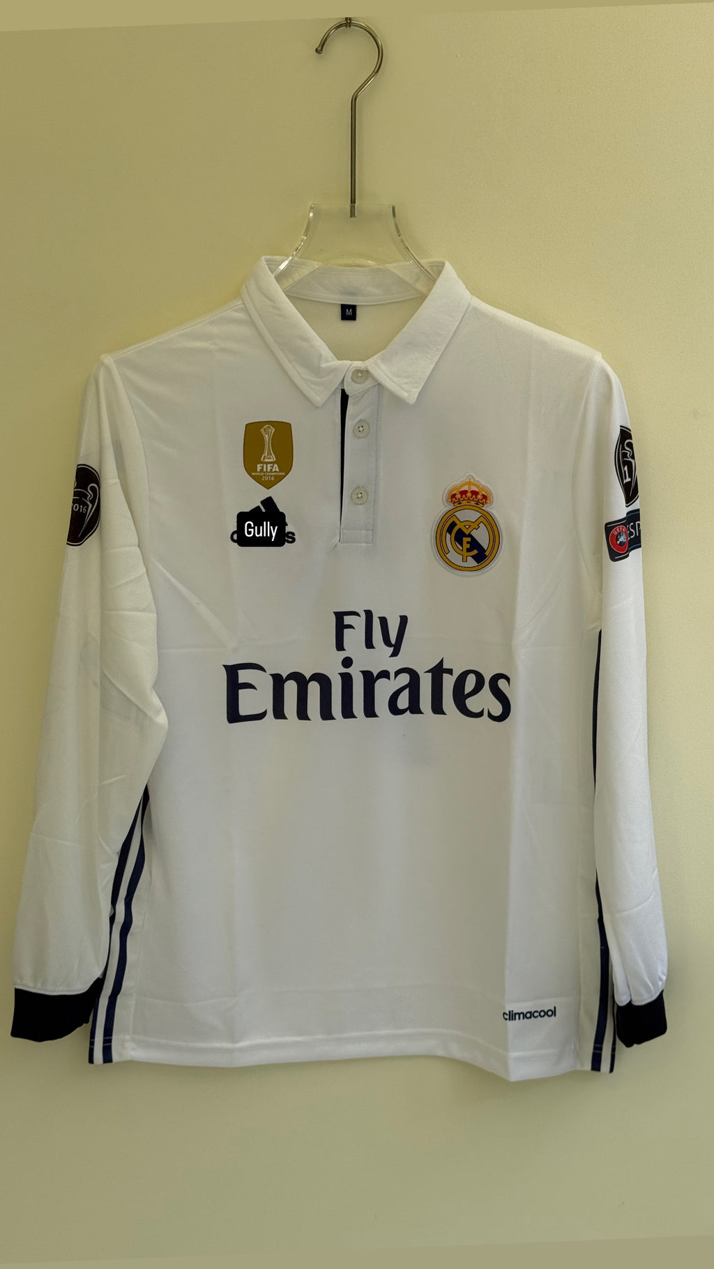 RONALDO REAL MADRID 2016 HOME KIT POLO FULL SLEEV EMBROIDERY