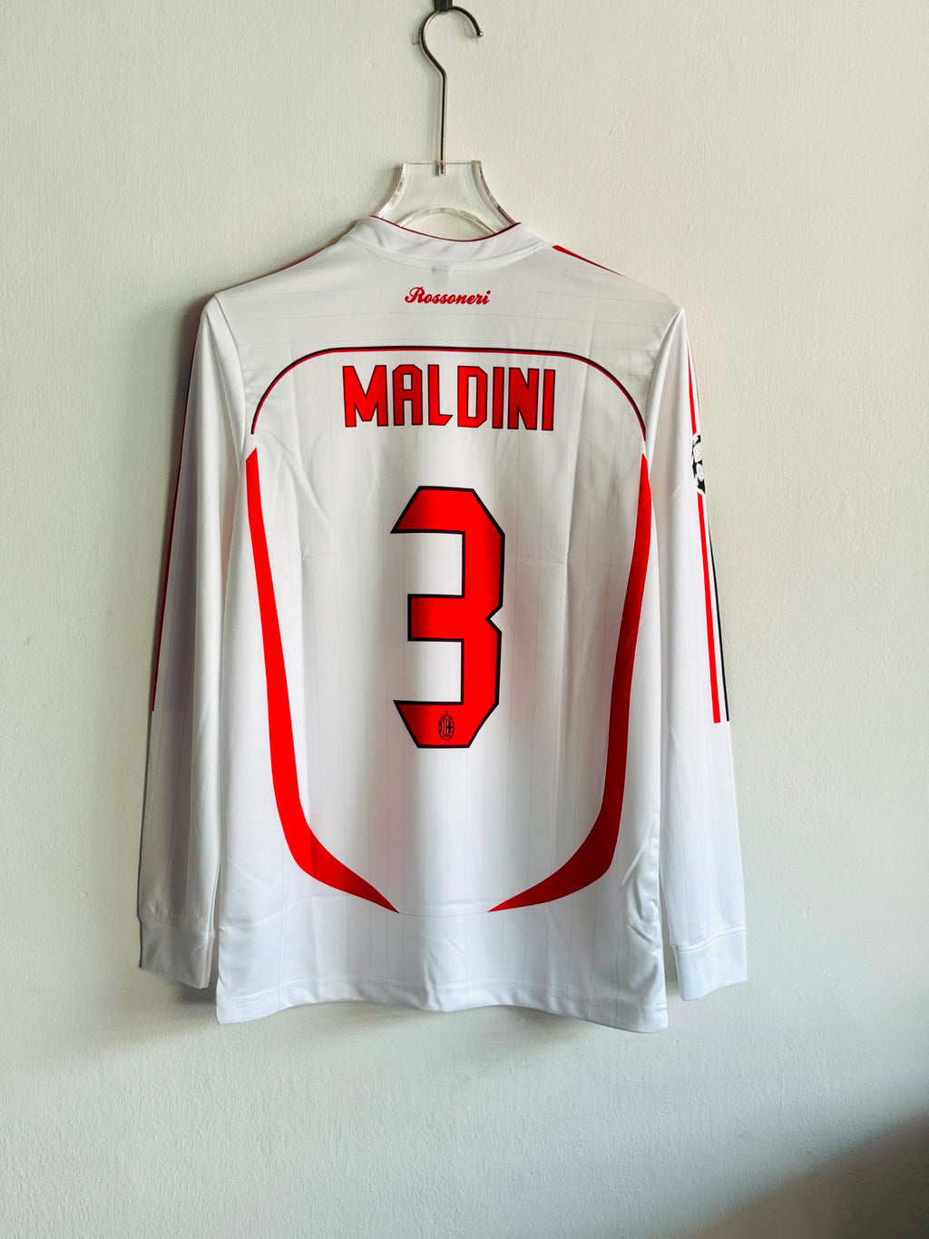 MALDINI AC MILAN 2006/07 AWAY FULL SLEEV EMBROIDERY