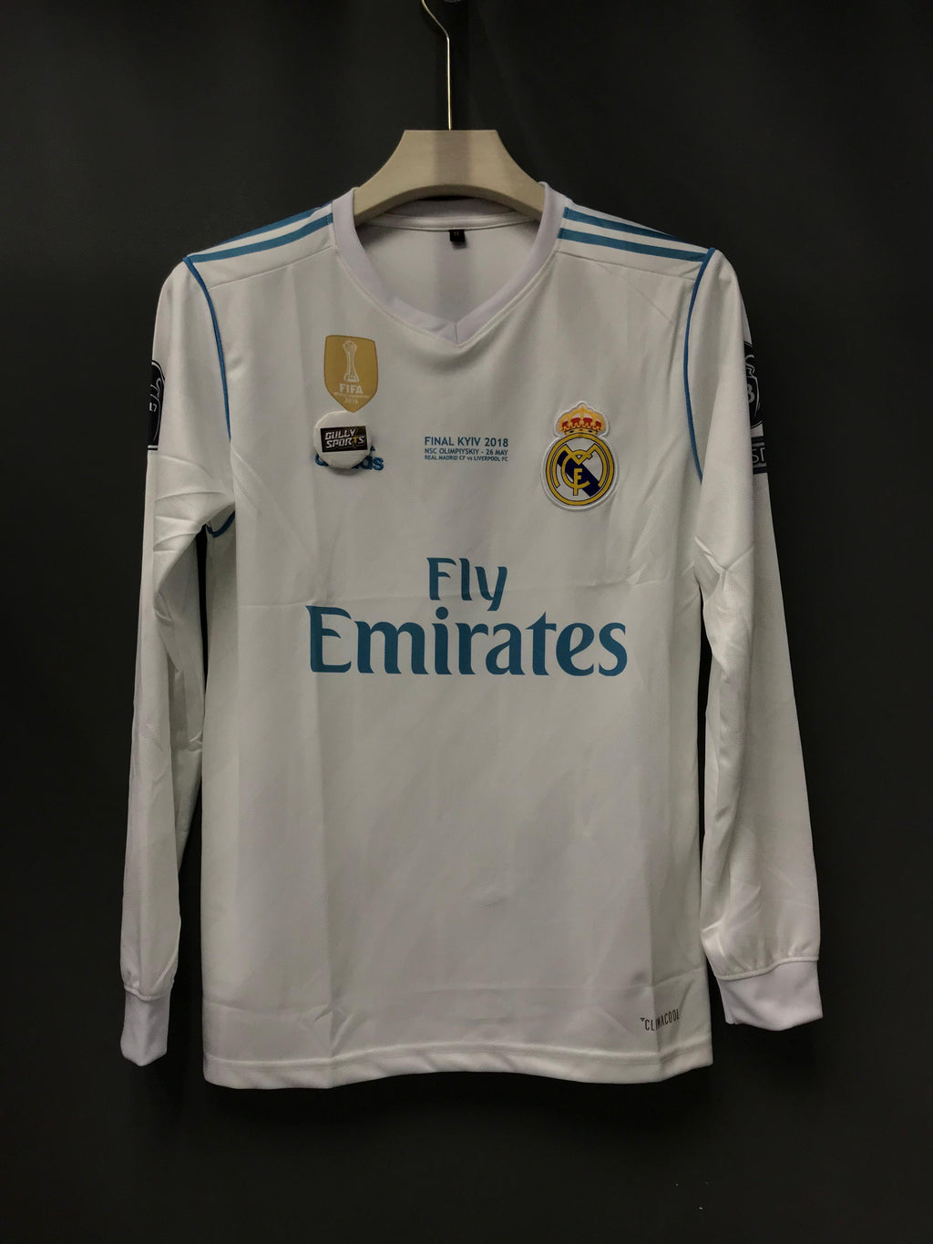 RONALDO REAL MADRID 2018 HOME KIT FULL  SLEEV EMBROIDERY