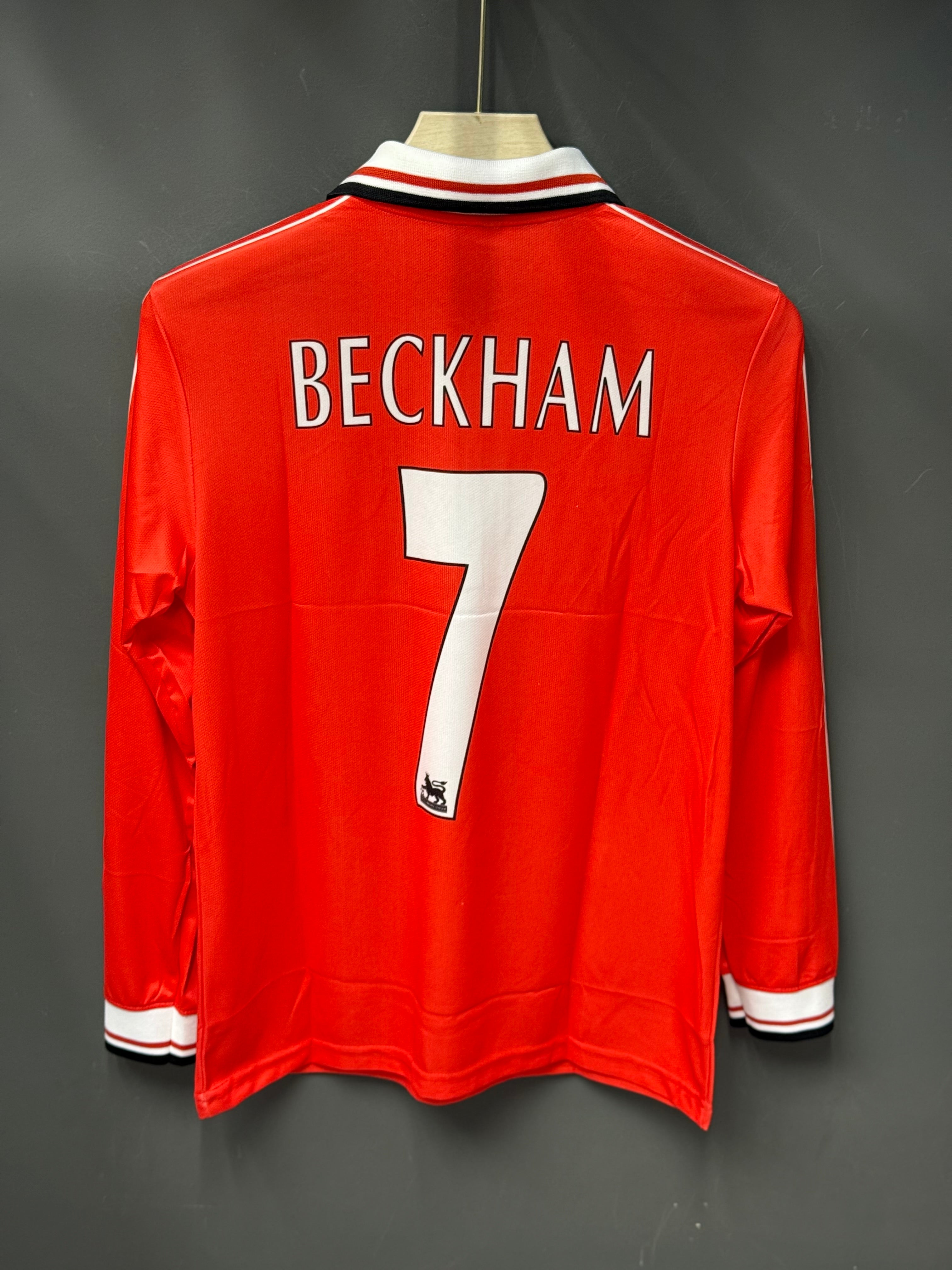 BECKHAM UNITED 1998 HOME KIT POLO FULL SLEEV EMBROIDERY
