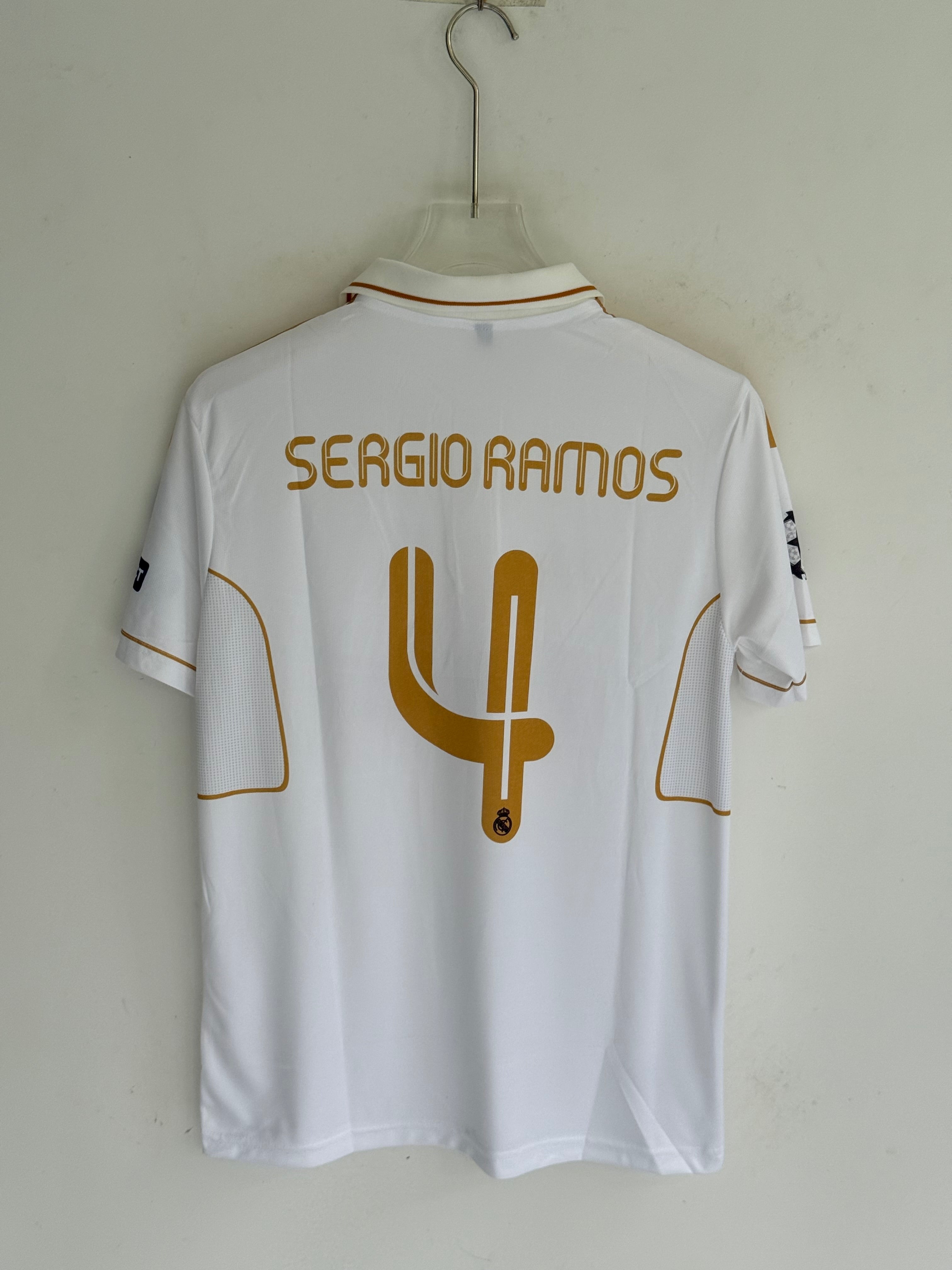 RAMOS REAL MADRID 2012 HOME KIT POLO EMBROIDERY