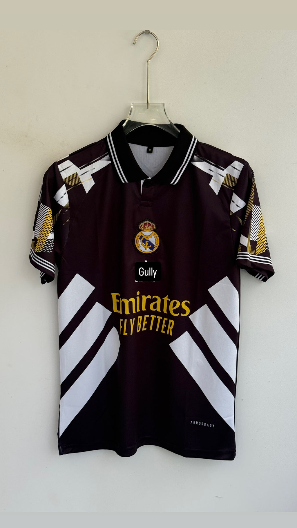 RONALDO REAL MADRID SPECIAL KIT BLACK POLO EMBROIDERY