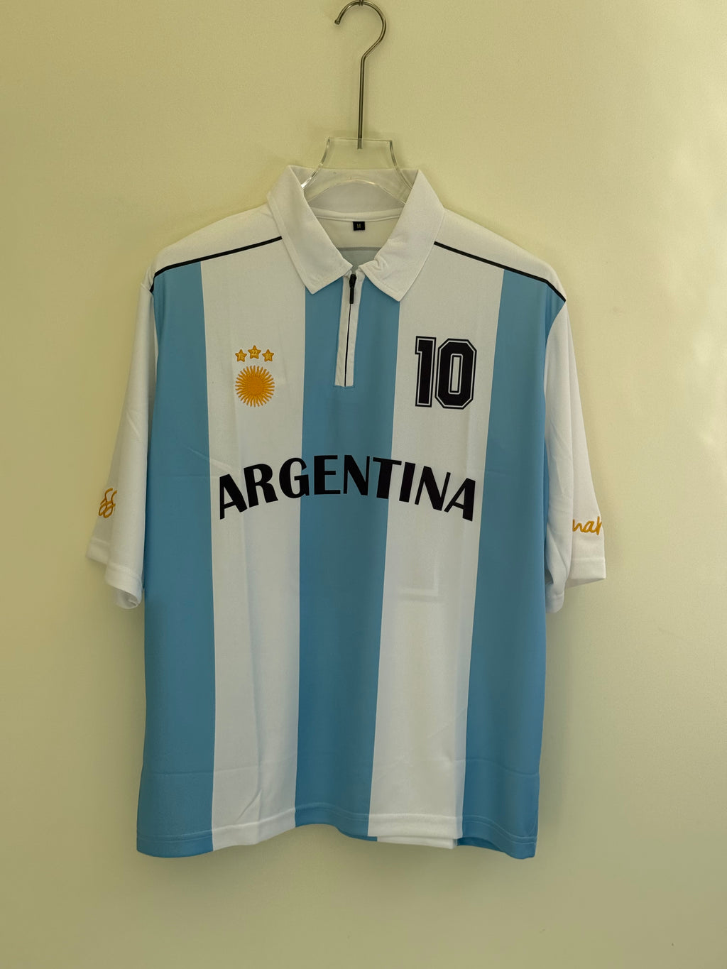 MESSI&MARADONA(both hands) ARG SPECIAL EDITION POLO FIVE SLEEV EMBROIDERY