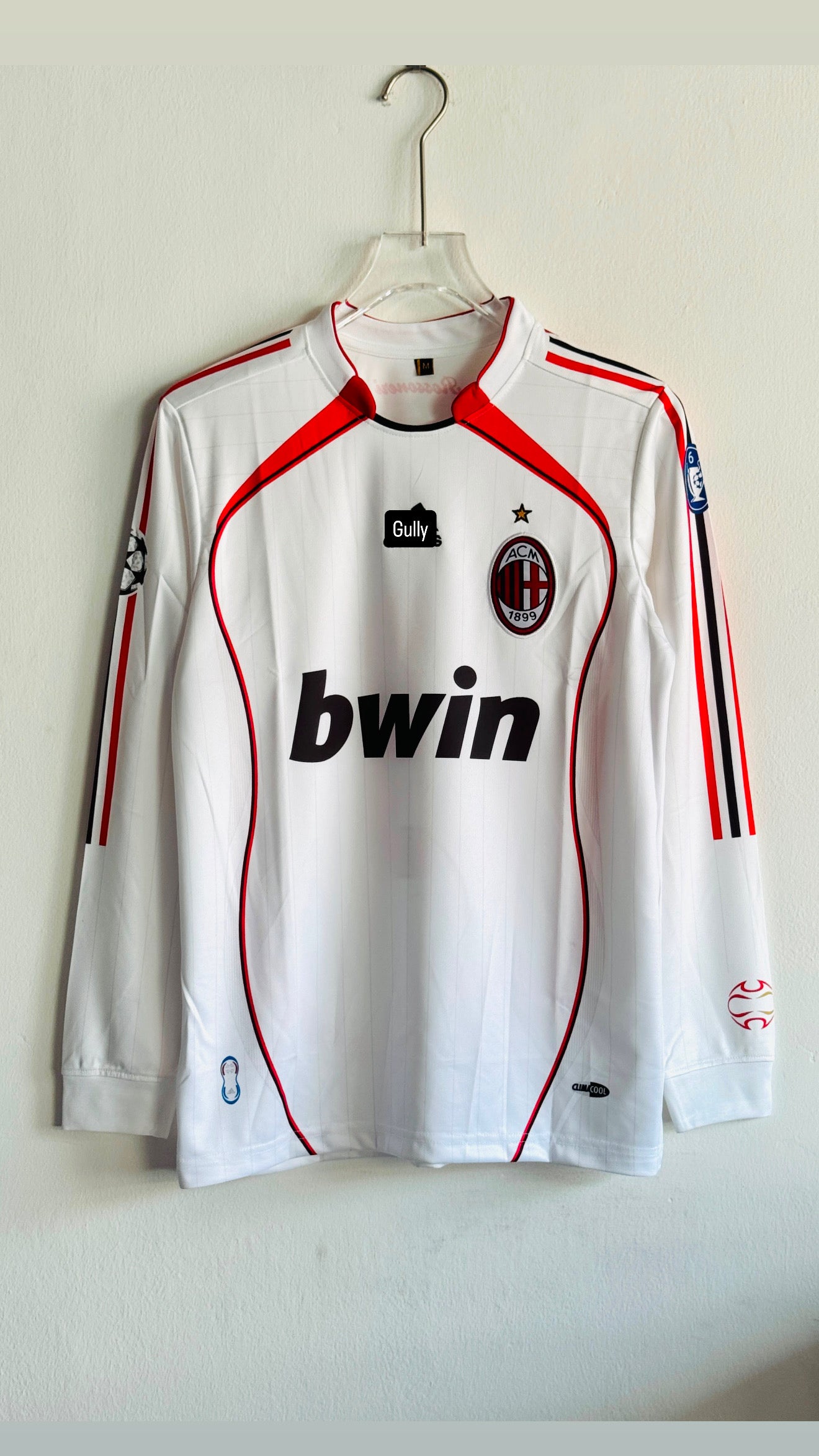 MALDINI AC MILAN 2006/07 AWAY FULL SLEEV EMBROIDERY