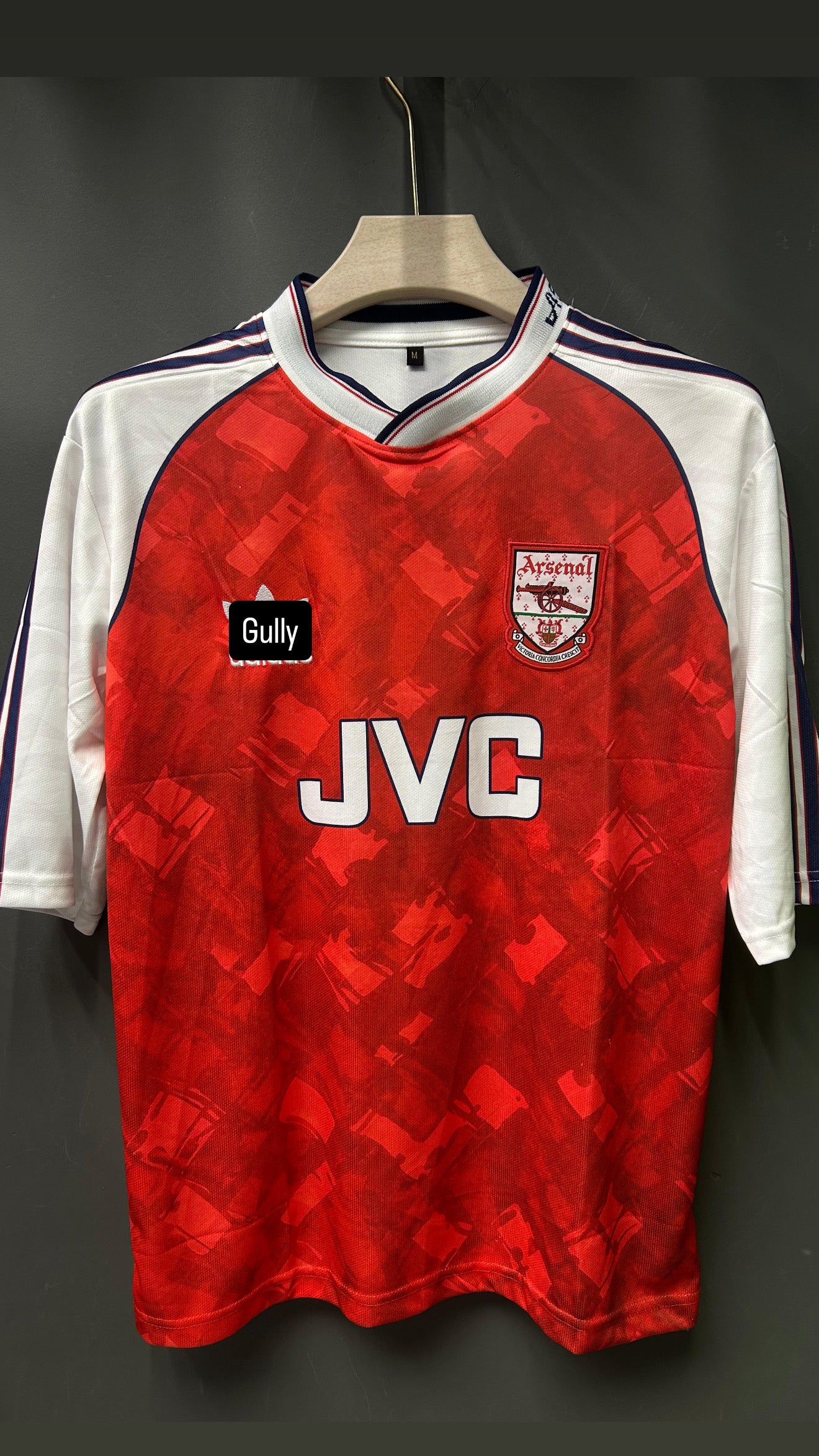 ADAMS ARSENAL 1990/92 HOME KIT FIVE SLEEV EMBROIDERY