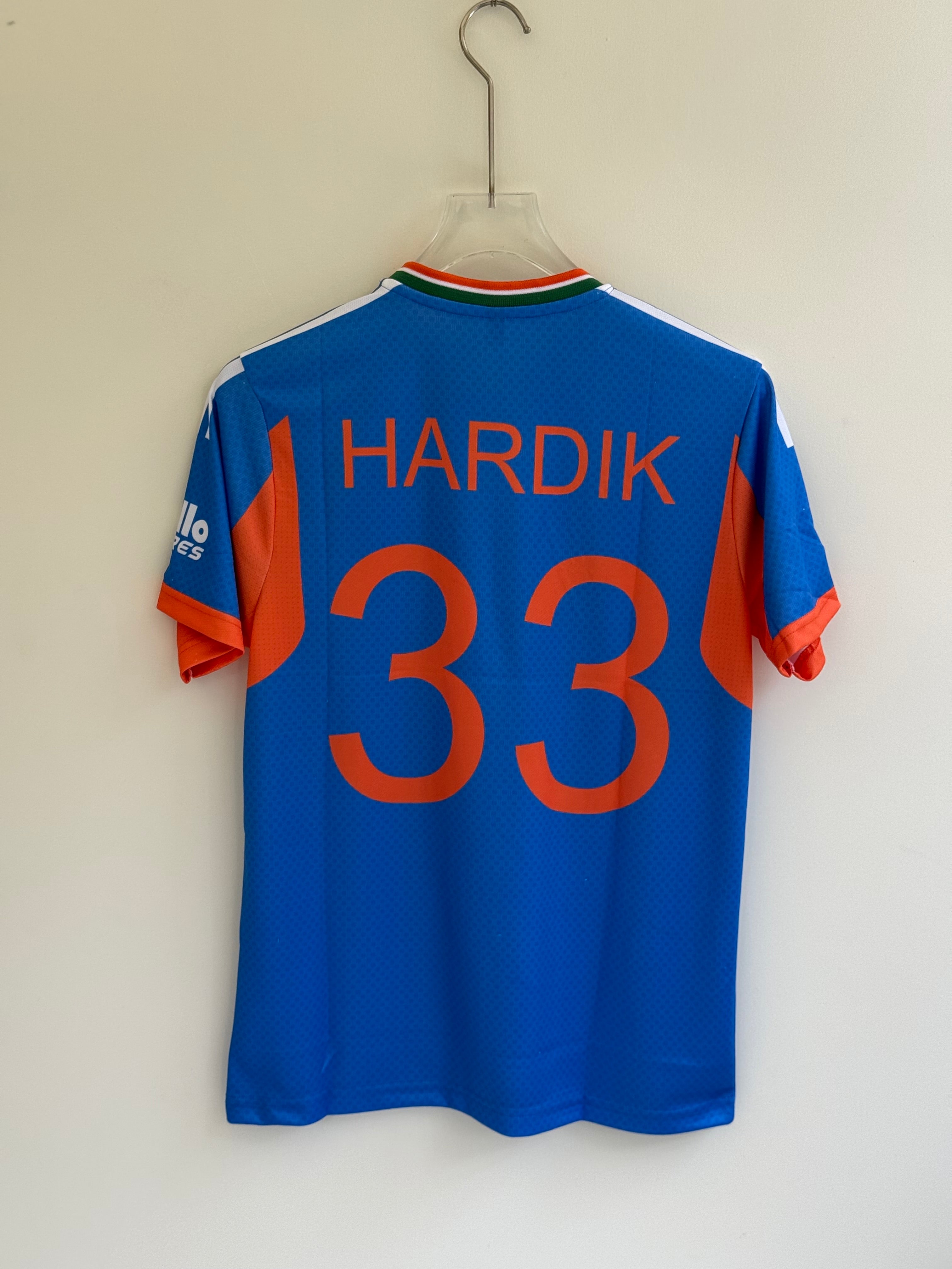 HARDIK INDIA 2026 T20 WORLD CUP KIT EMBROIDERY
