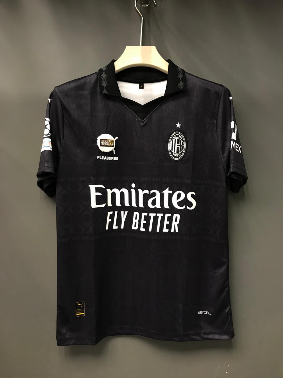 MALDINI AC MILAN X PLESSUR BLACK SPECIAL EDITION POLO EMBROIDERY