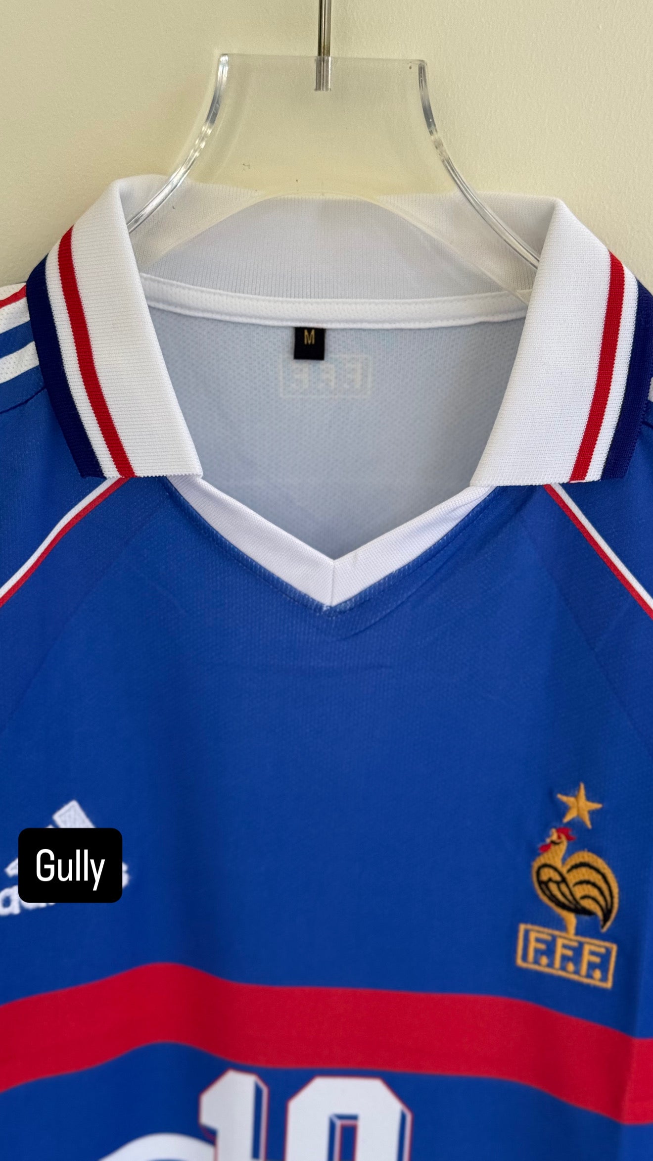 ZIDANE FRANCE 1998 WORLD CUP HOME KIT POLO EMBROIDERY