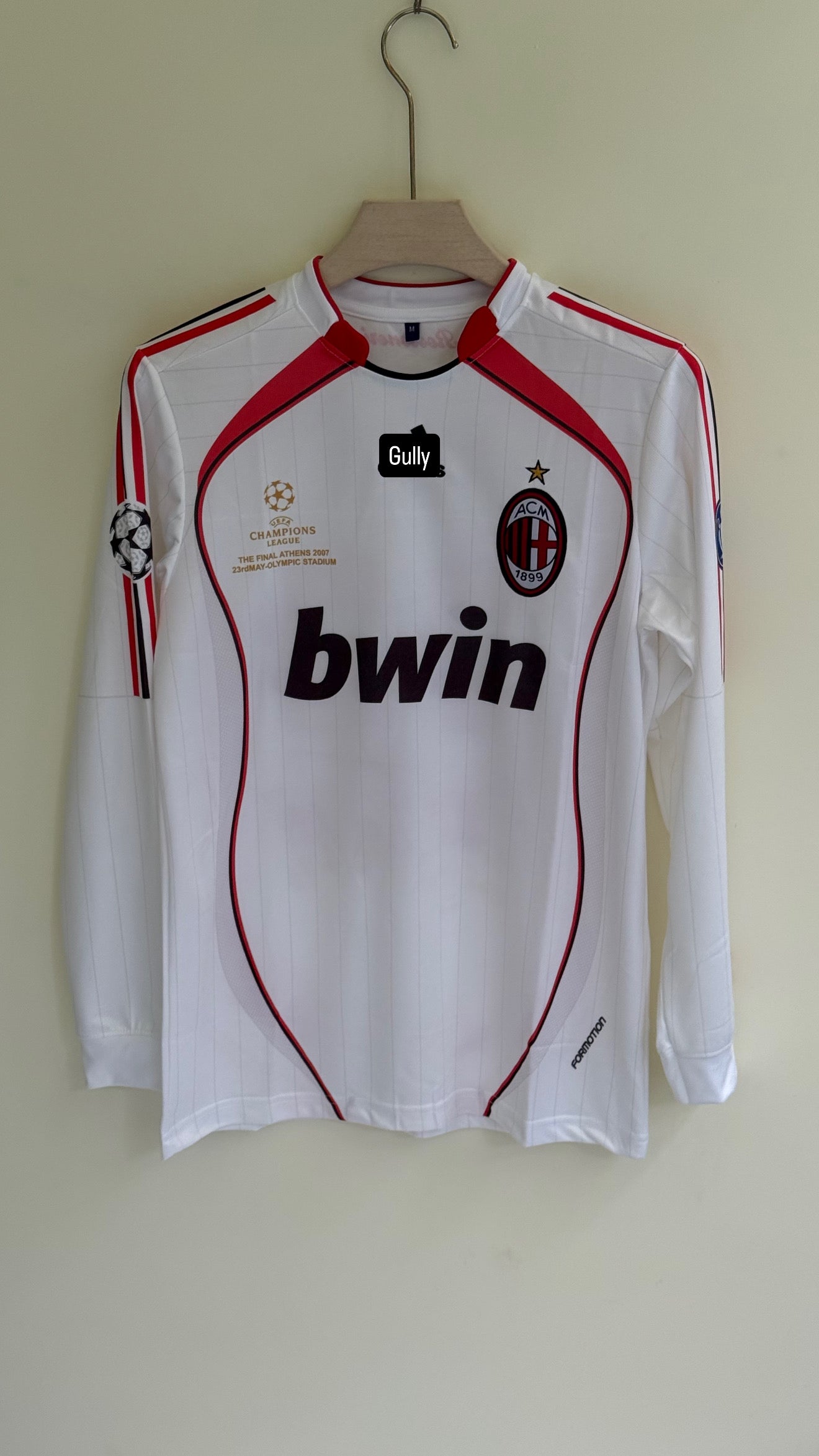 KAKA AC MILAN 2006/07 AWAY KIT FULL SLEEV EMBROIDERY