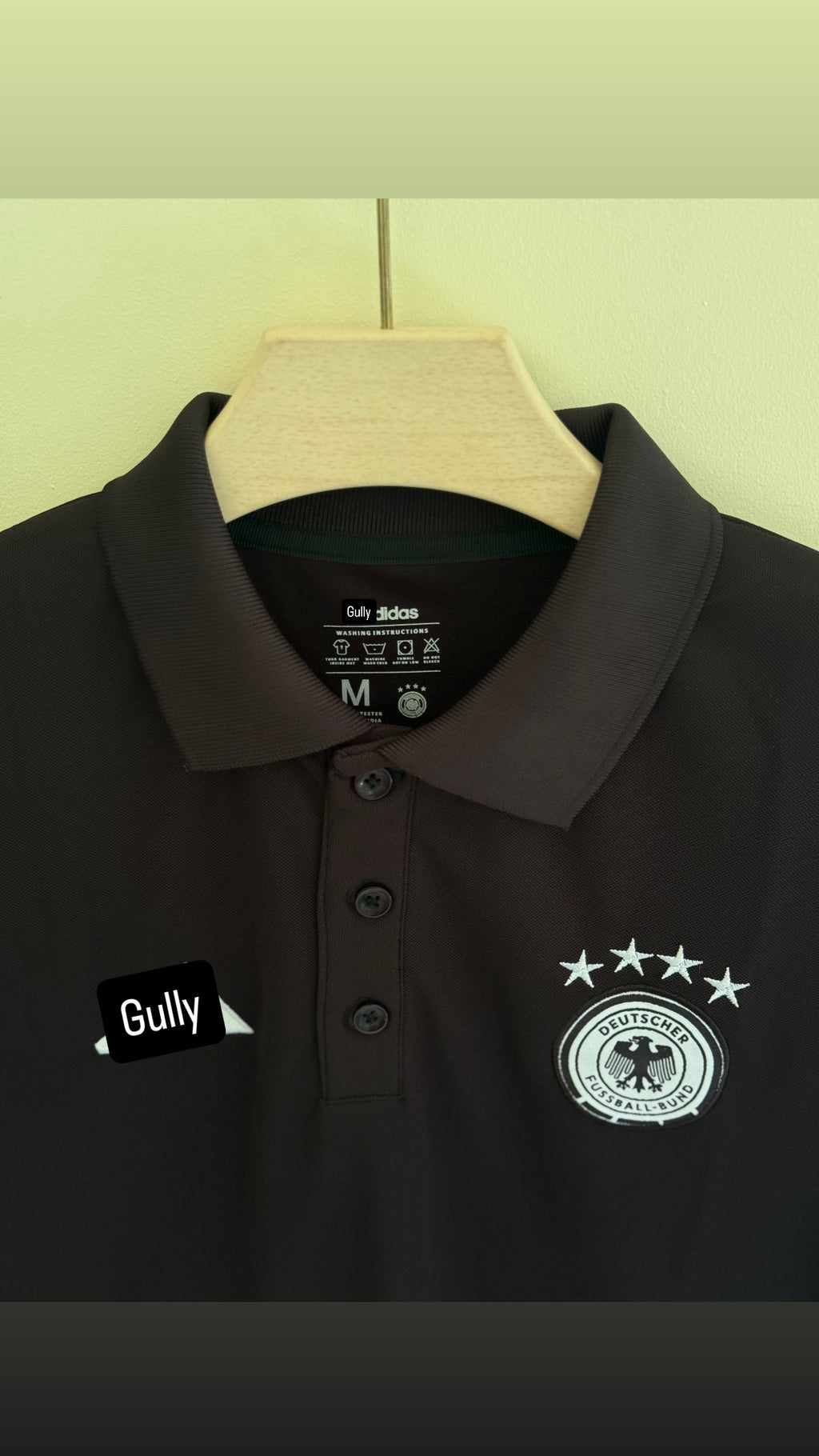 GERMANY POLO EMBROIDERY T SHIRT (BLACK)