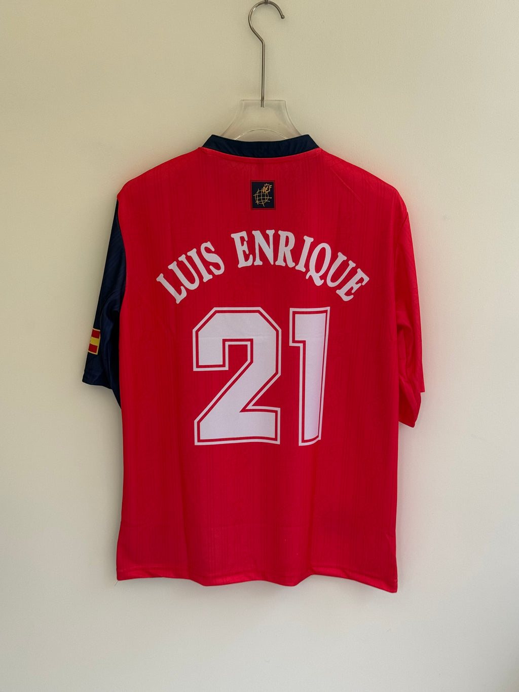 LUIS ENRIQUE SPAIN HOME KIT FIVE SLEEV EMBROIDERY