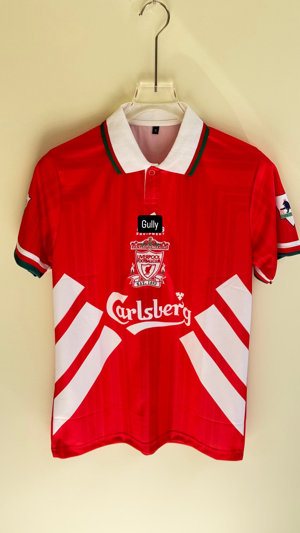 TORRES LIVERPOOL HOME KIT 1993/95 POLO EMBROIDERY