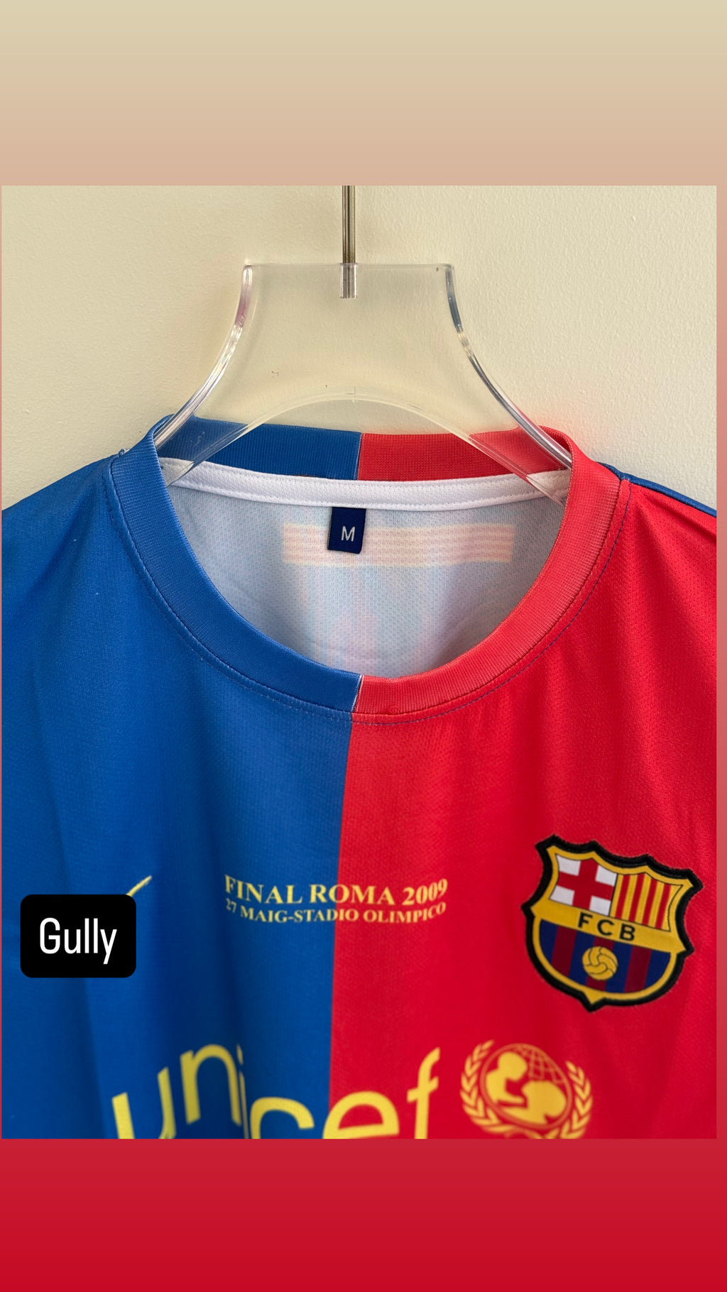 MESSI BARCELONA 2008/09 HOME KIT FULL SLEEV EMBROIDERY
