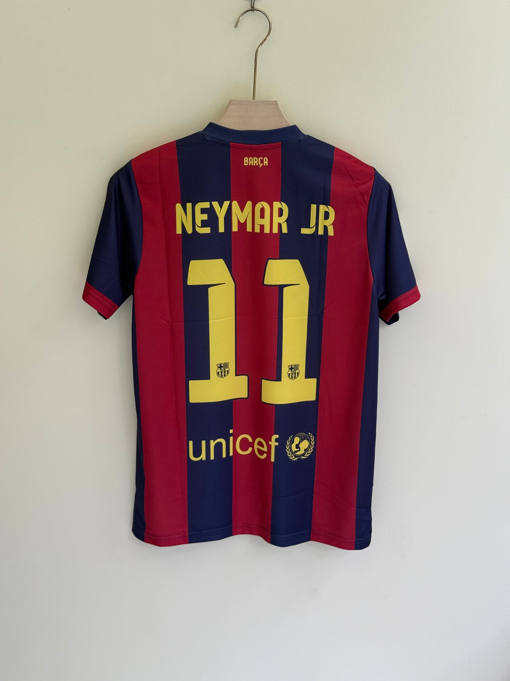 NEYMAR BARCELONA 2014/15 HOME KIT EMBROIDERY