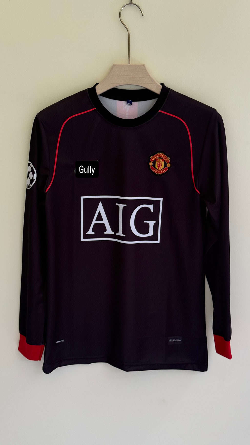 RONALDO UNITED 2008 AWAY KIT FULL SLEEV EMBROIDERY