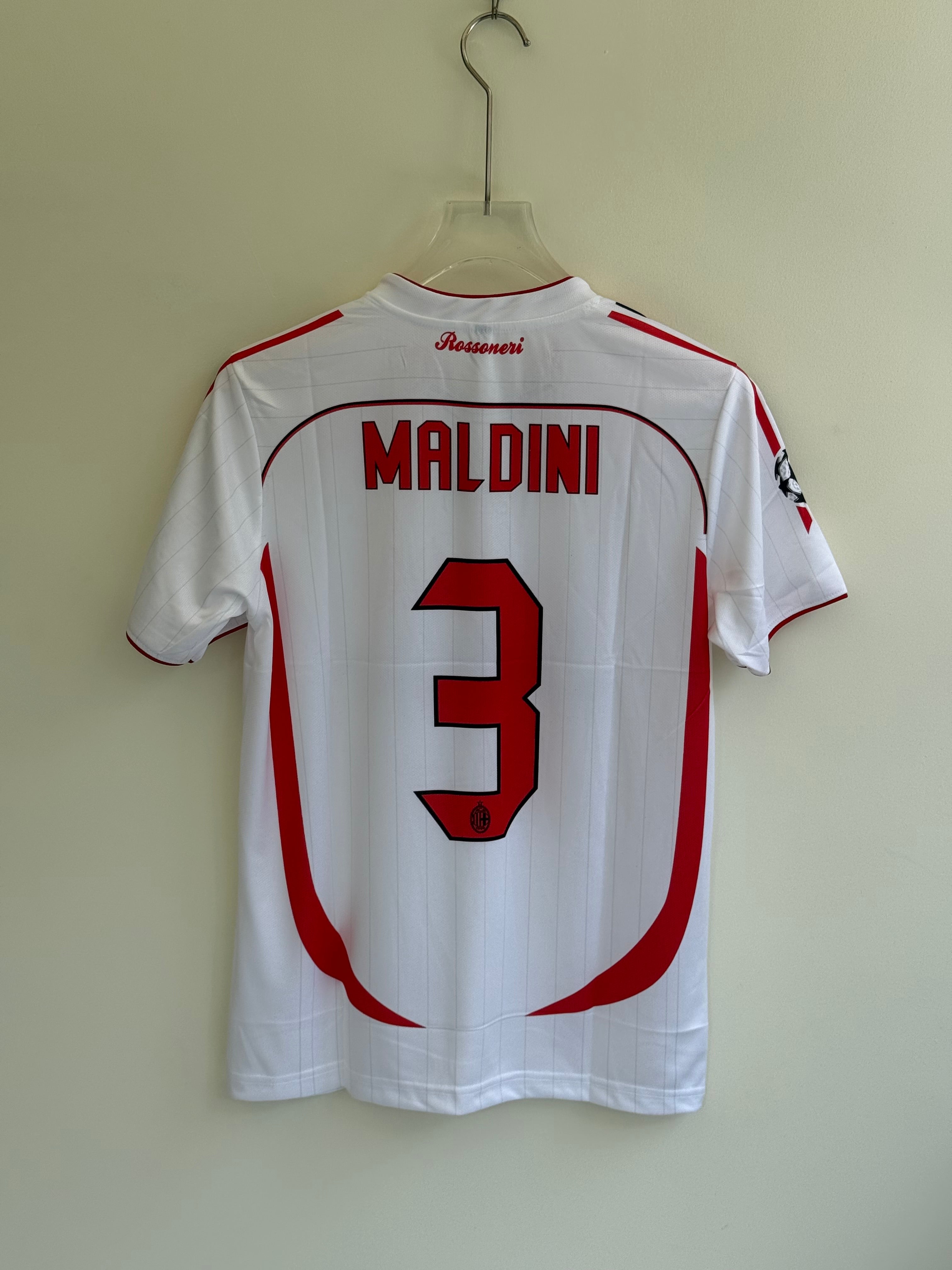 MALDINI AC MILAN 2006/07 AWAY KIT EMBROIDERY